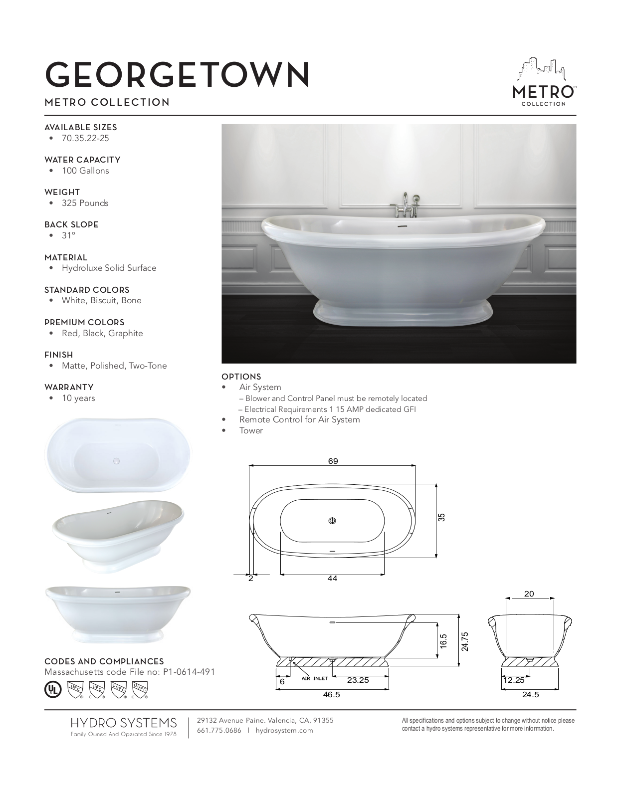 Hydro Systems HYDR2343 Specifications - ManualMachine.com