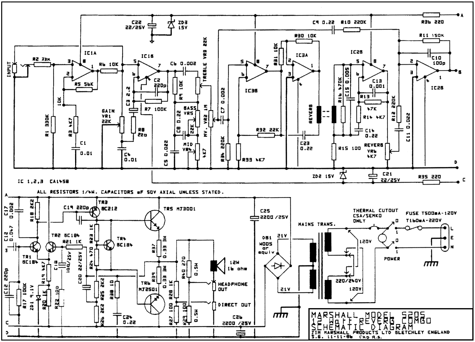 Marshall 5205 Schematic