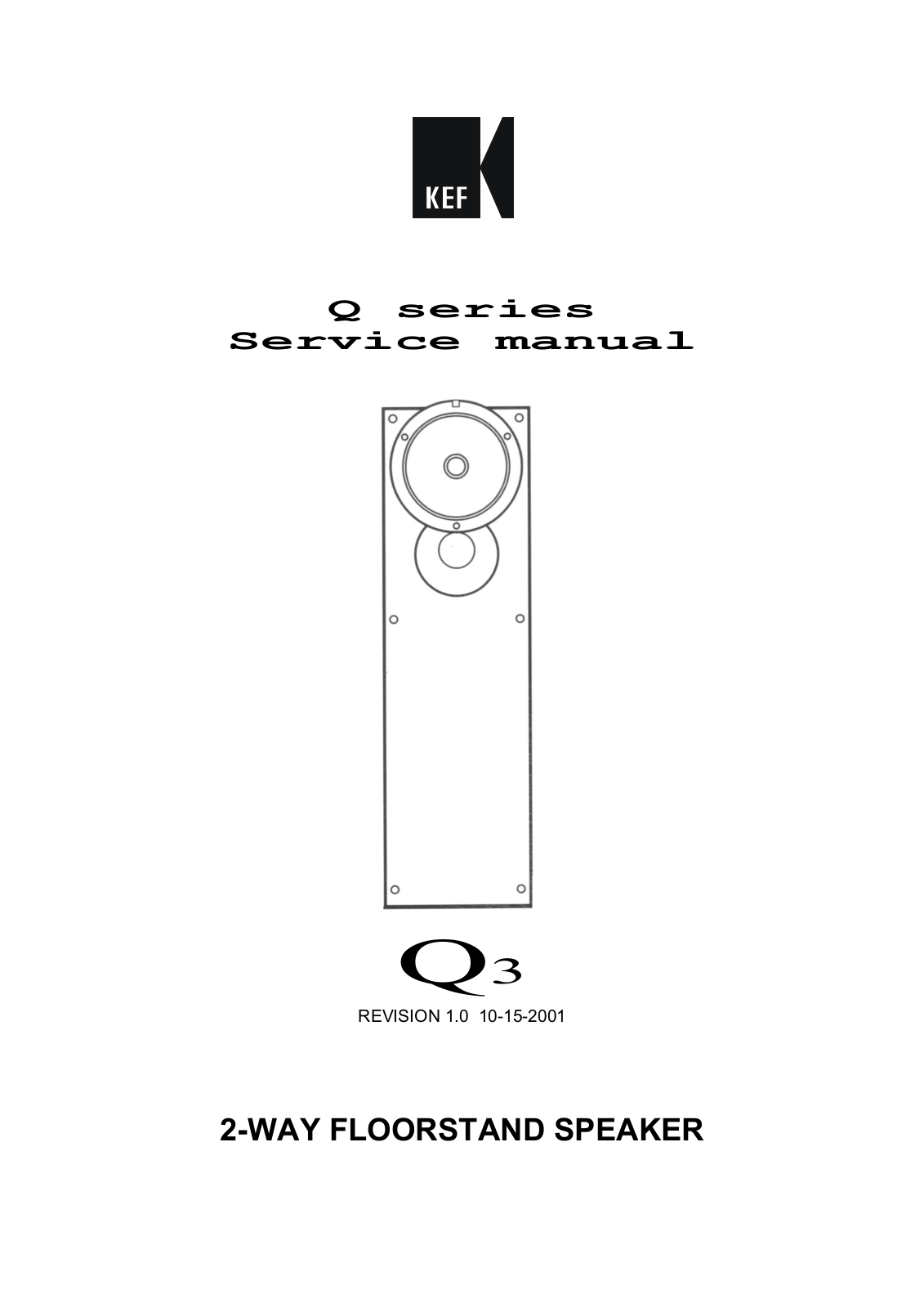 KEF Q-3 Service manual