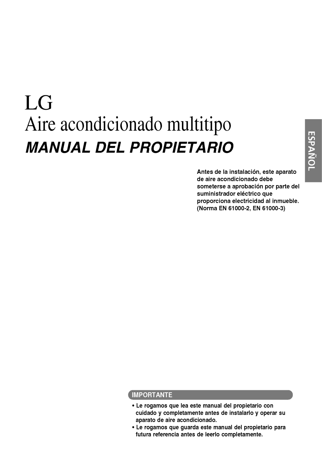 Lg A7UW486FA0 User Manual