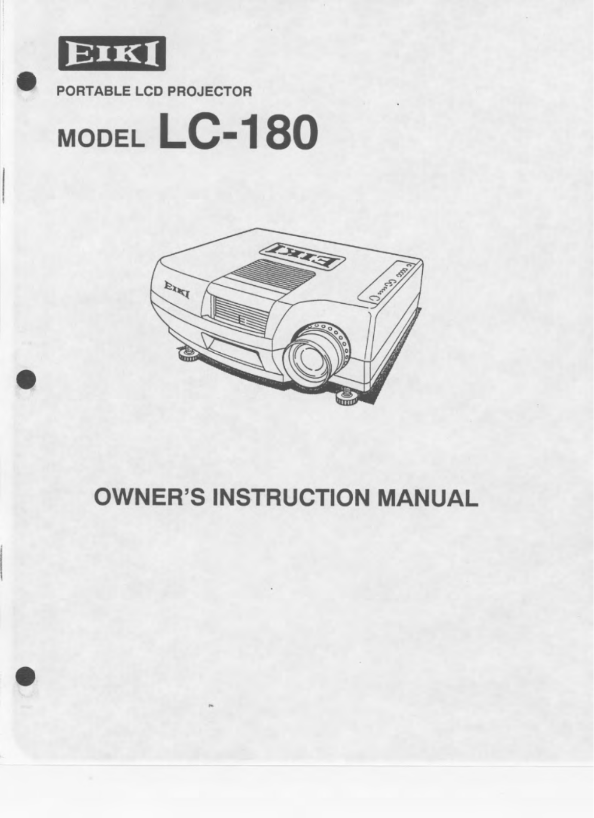 Eiki LC-180 User Manual