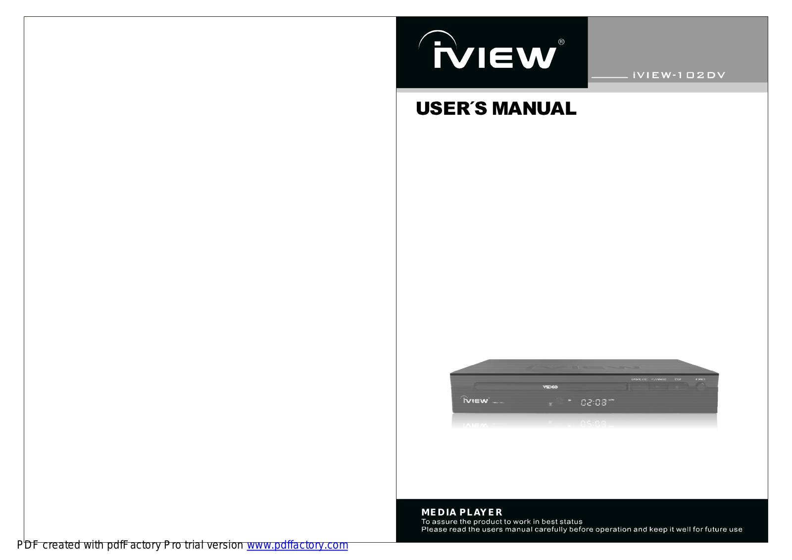 iView 102DV User Manual