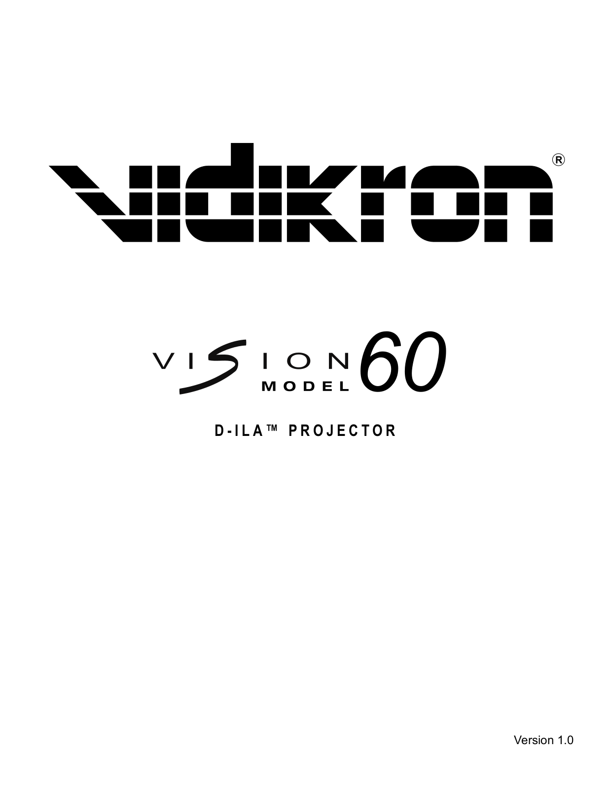 Vidikron Vision 60 User Manual