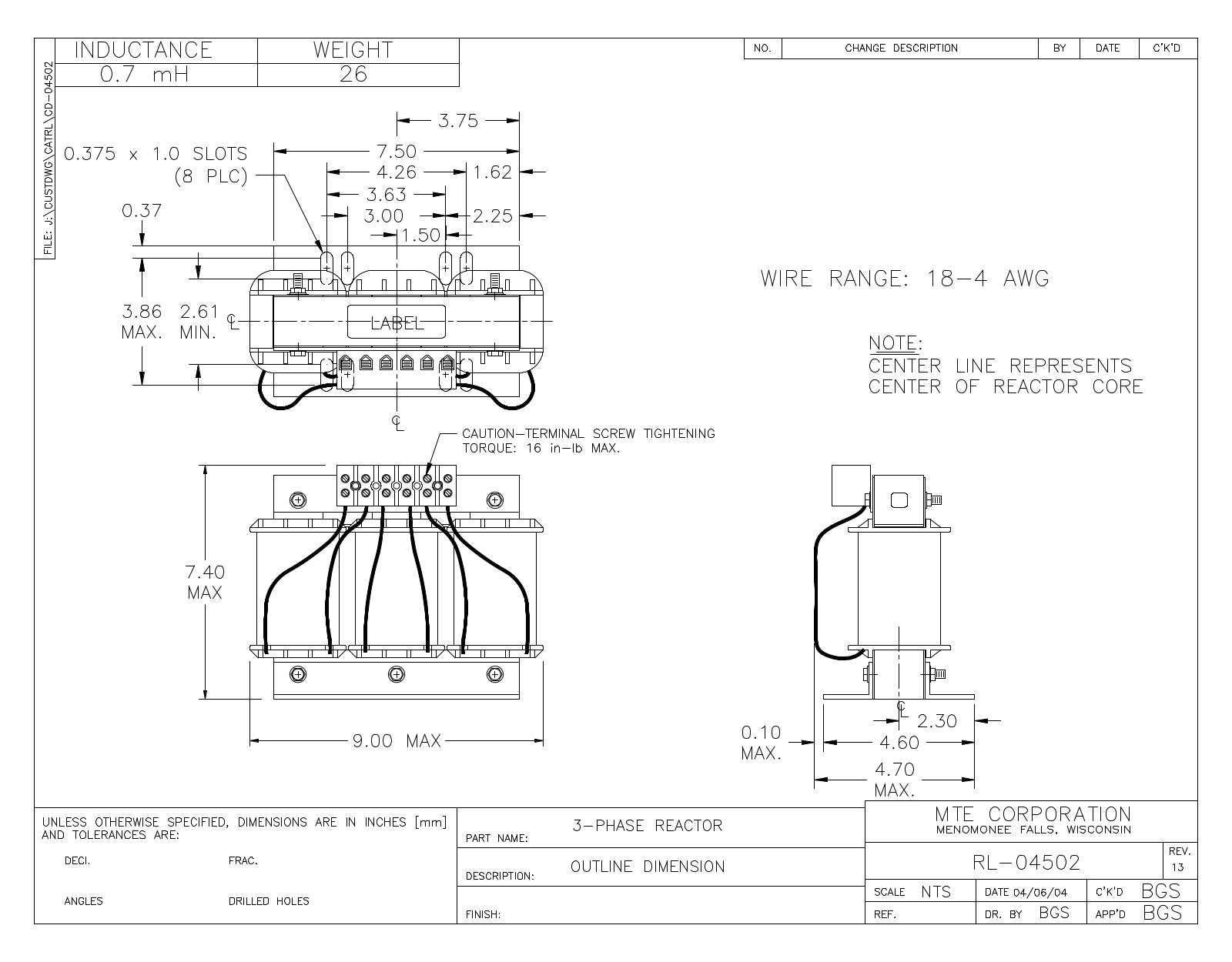 MTE RL-04502 CAD Drawings