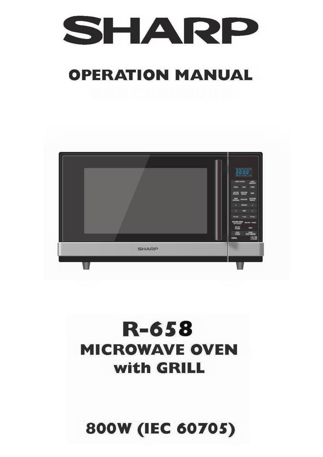 Sharp R-658 User Manual