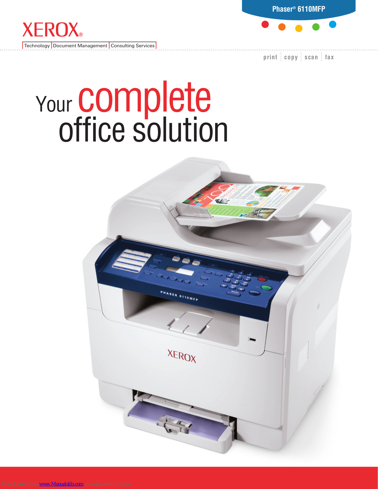 Xerox Phaser 6110MFP/S, Phaser 6110MFP/X Brochure & Specs