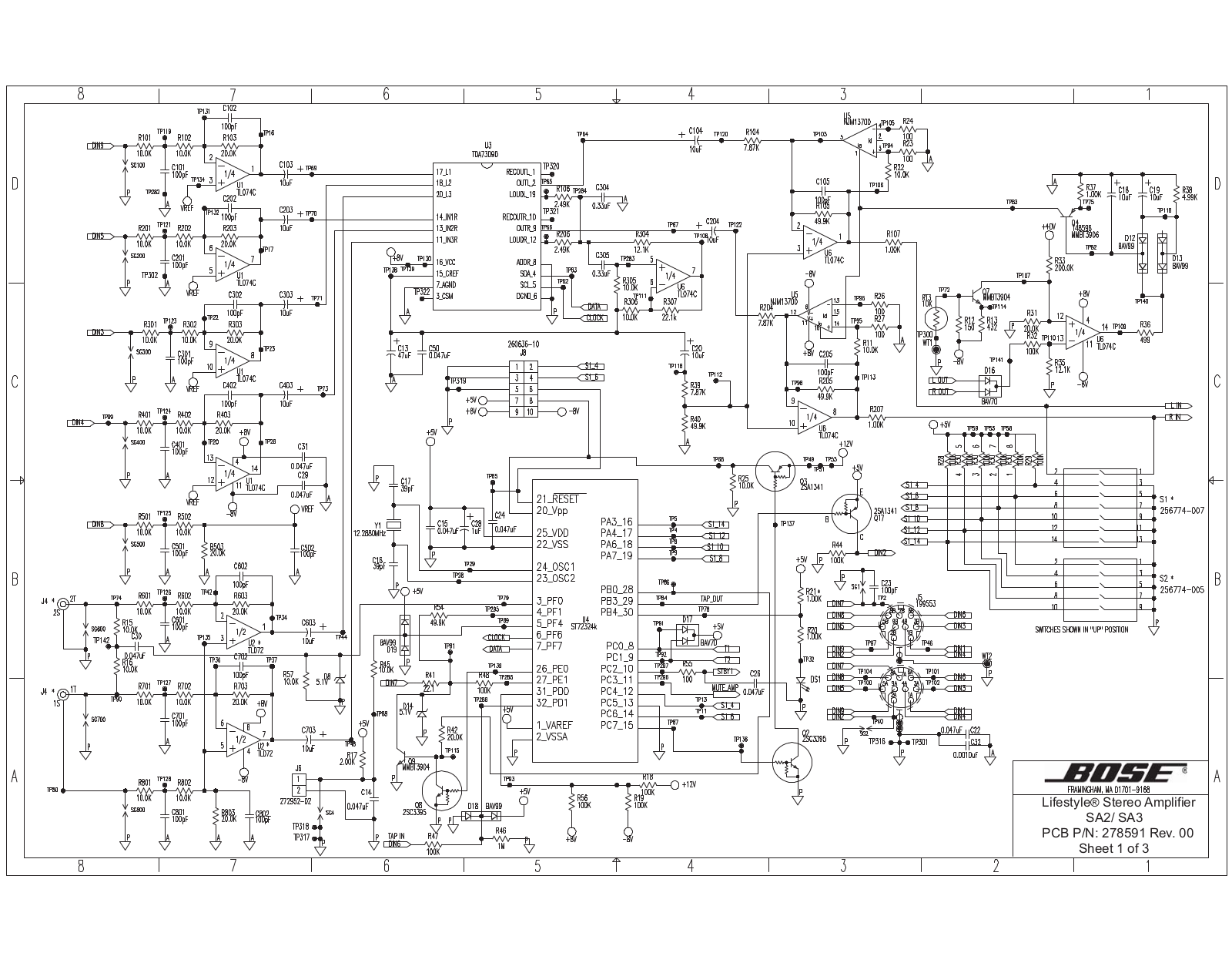 BOSE SD278591 00 1 Schematic