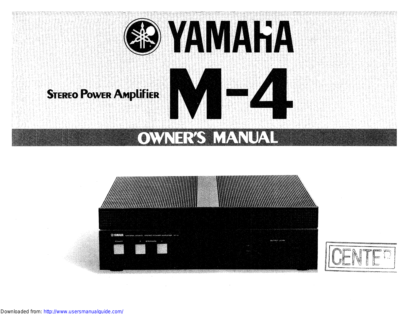 Yamaha Audio M-4 User Manual