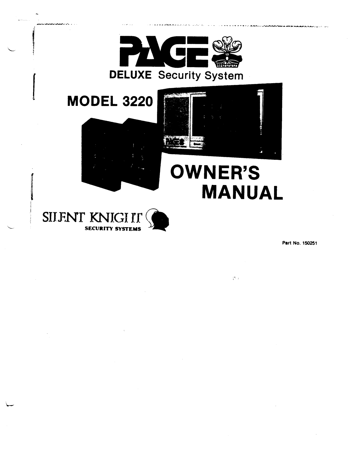 SILENT KNIGHT Page Deluxe 3220 Owner's Manual