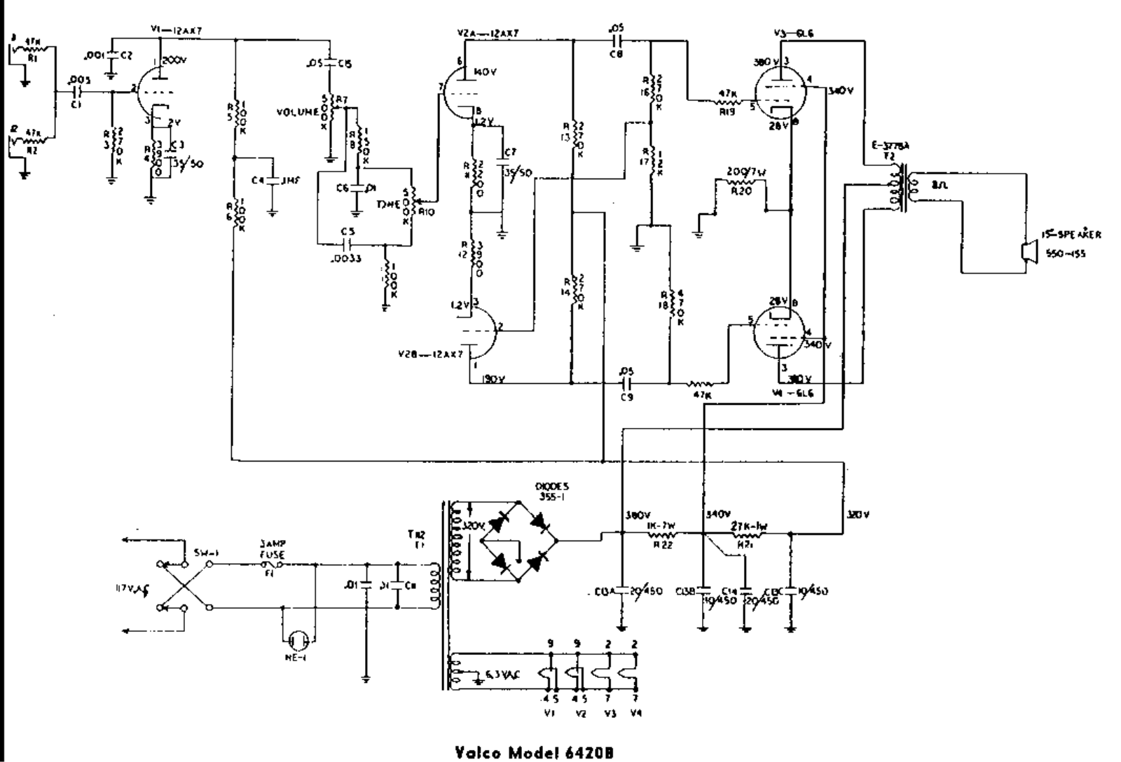 Valco 6420b schematic