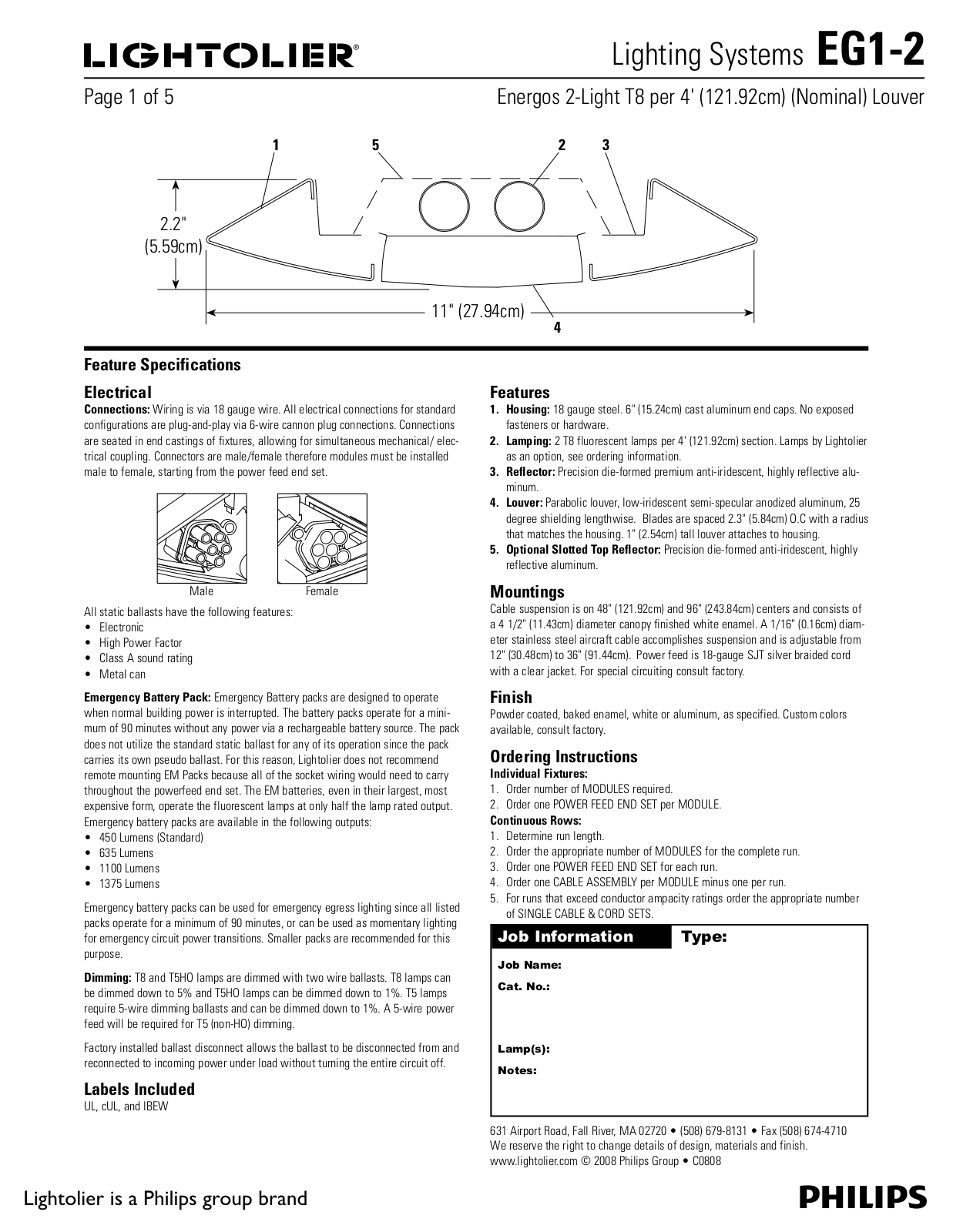 Lightolier EG1-2 User Manual