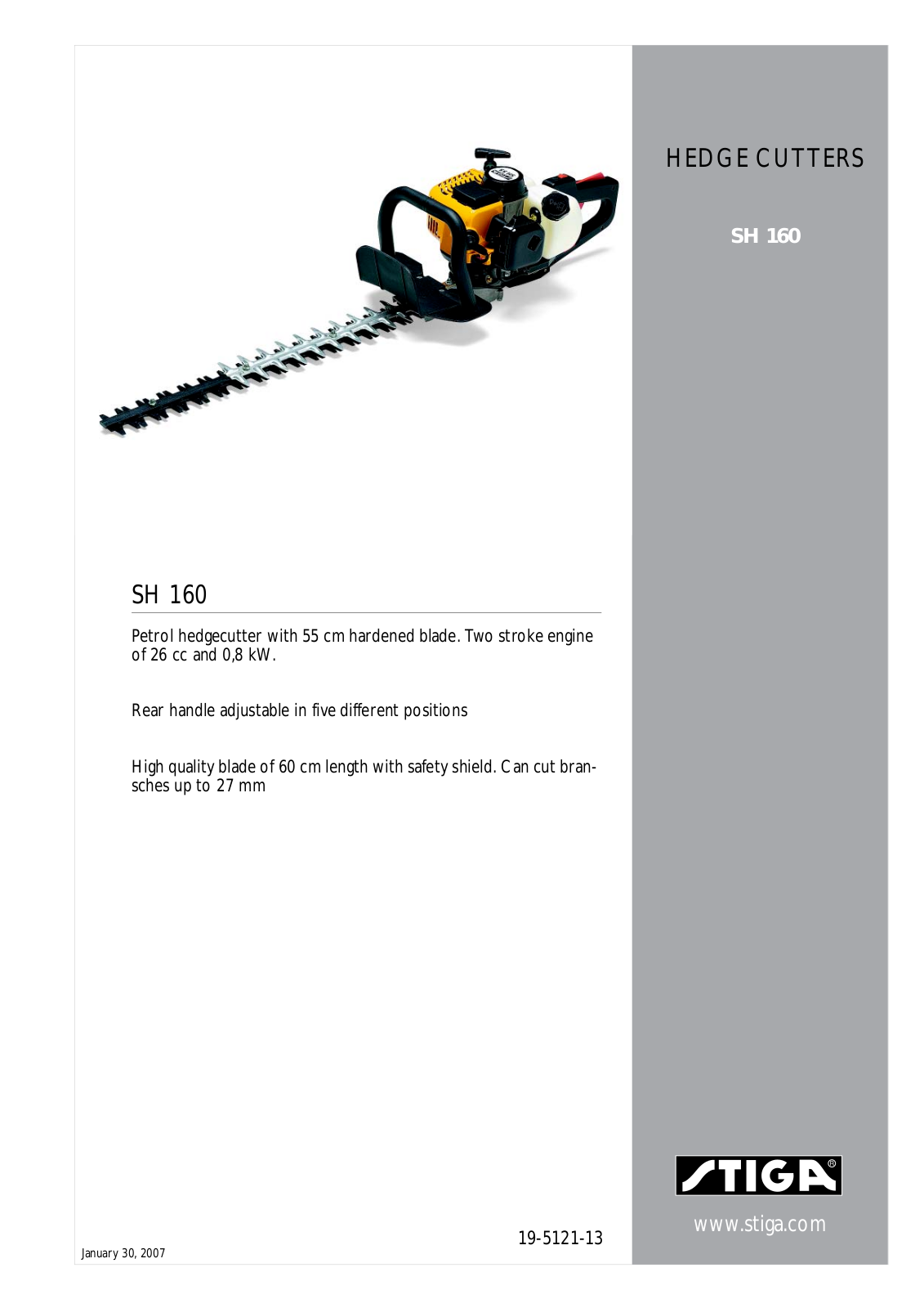 Stiga HEDGE CUTTERS SH 160 User Manual