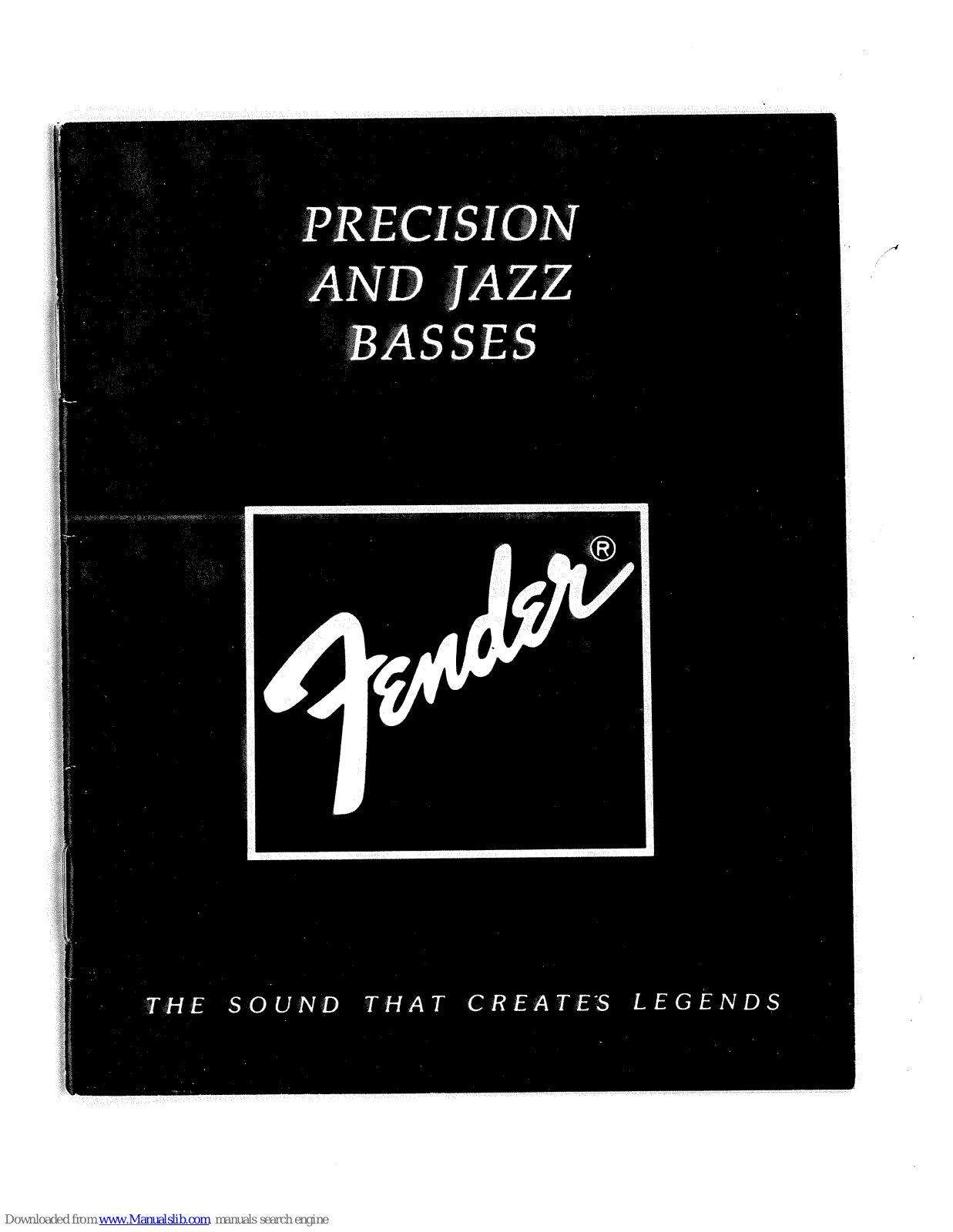 Fender POWER JAZZ BASS, P-Bass, Standard P-Bass, J-Bass Special, Standard J-Bass User Manual