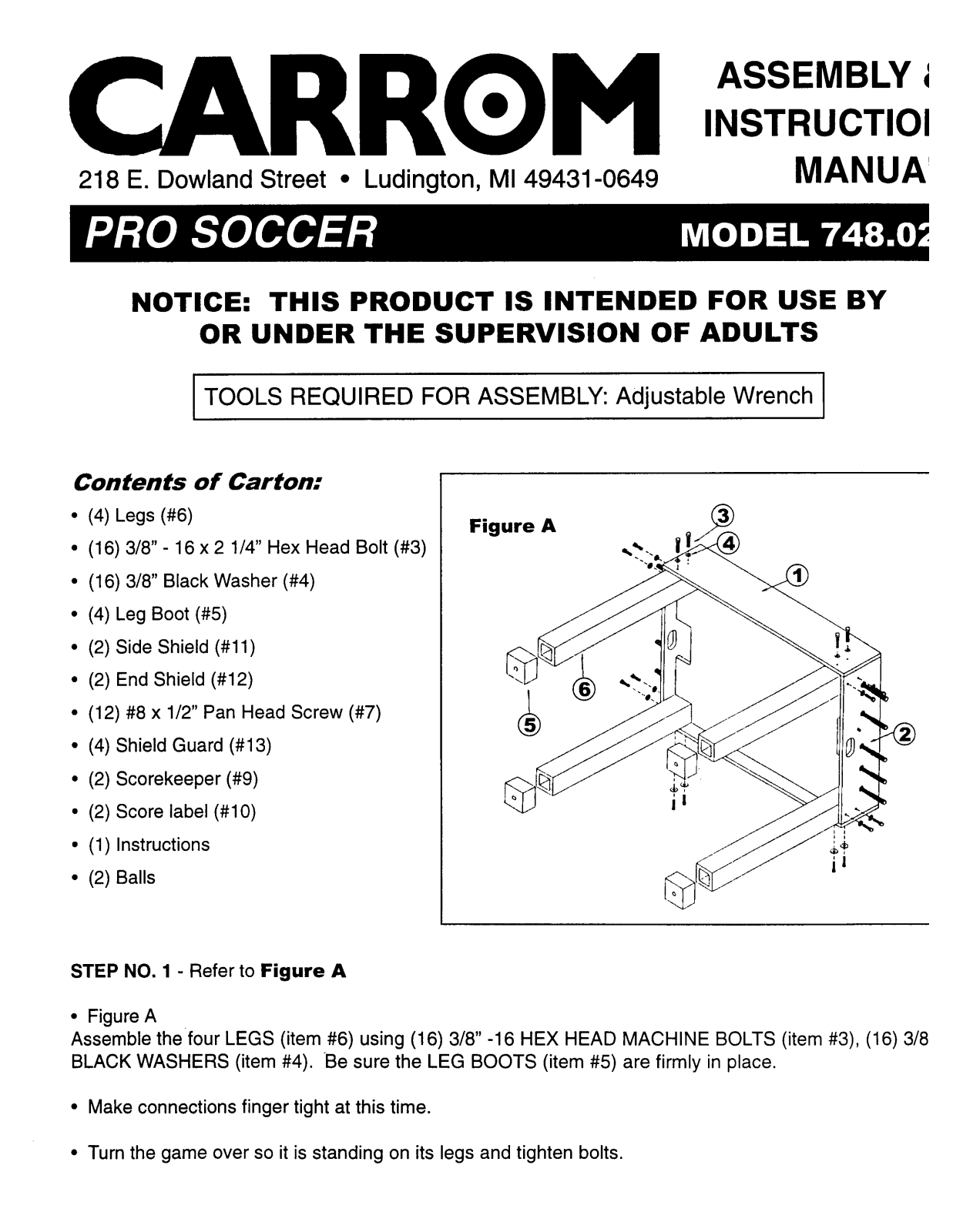 Carrom 748-02 User Manual