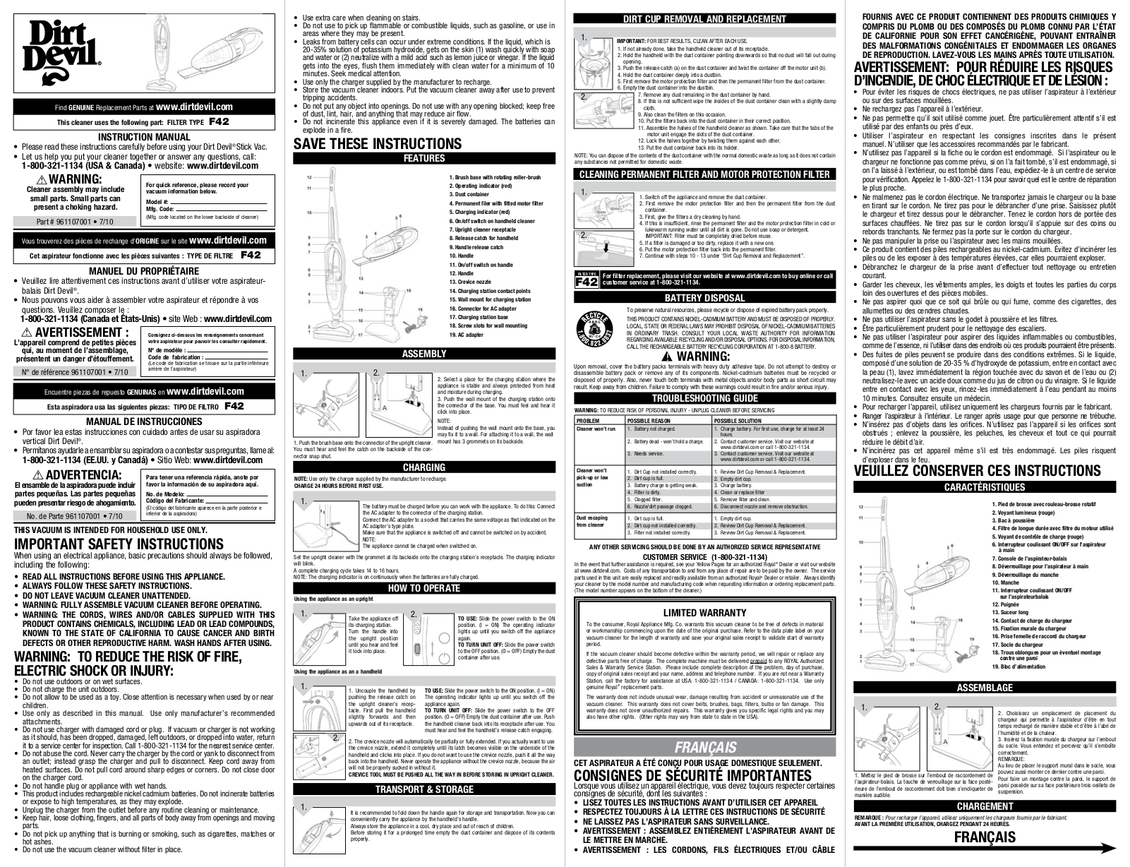 DIRTDEVIL BD20045 User Manual