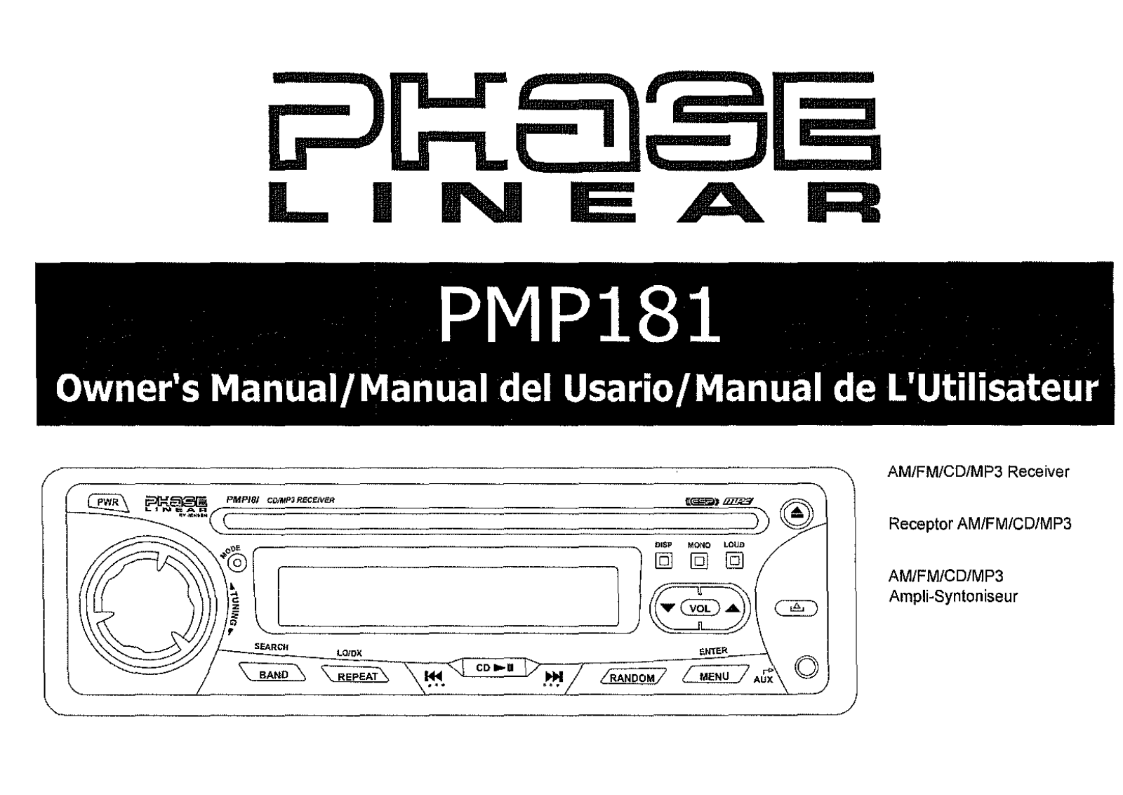 Phase Linear PMP-181 Owners Manual