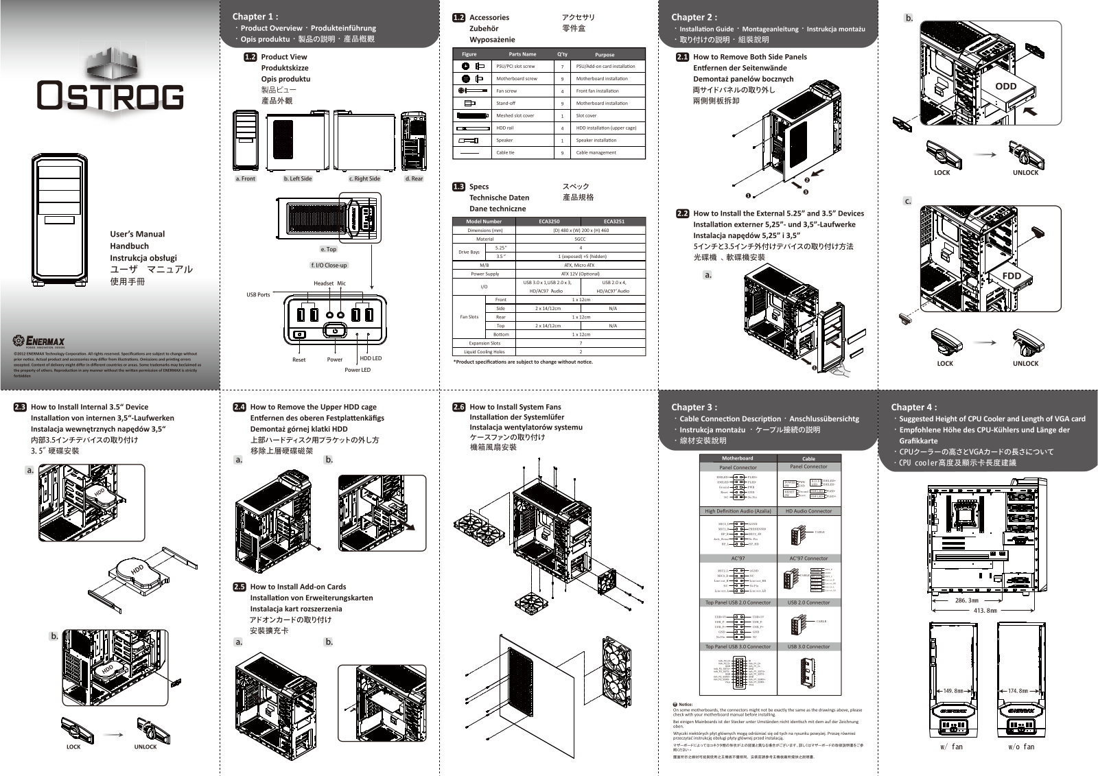 ENERMAX OSTROG User Manual