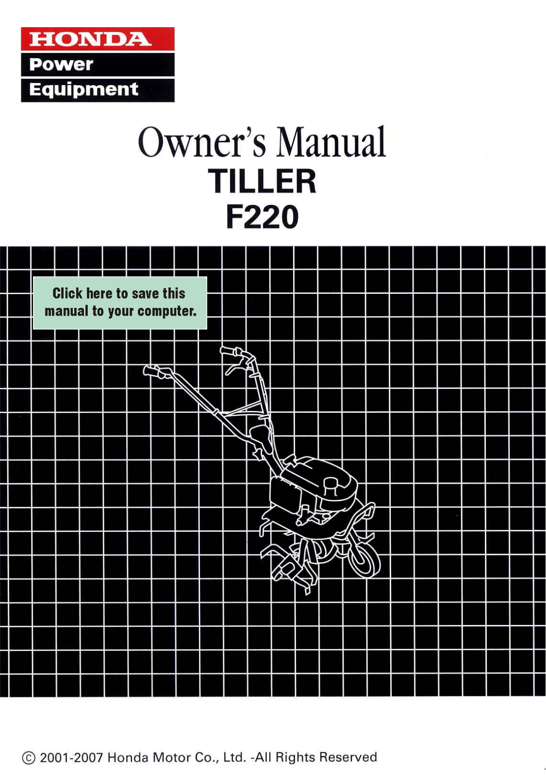 Honda Power Equipment F220 User Manual