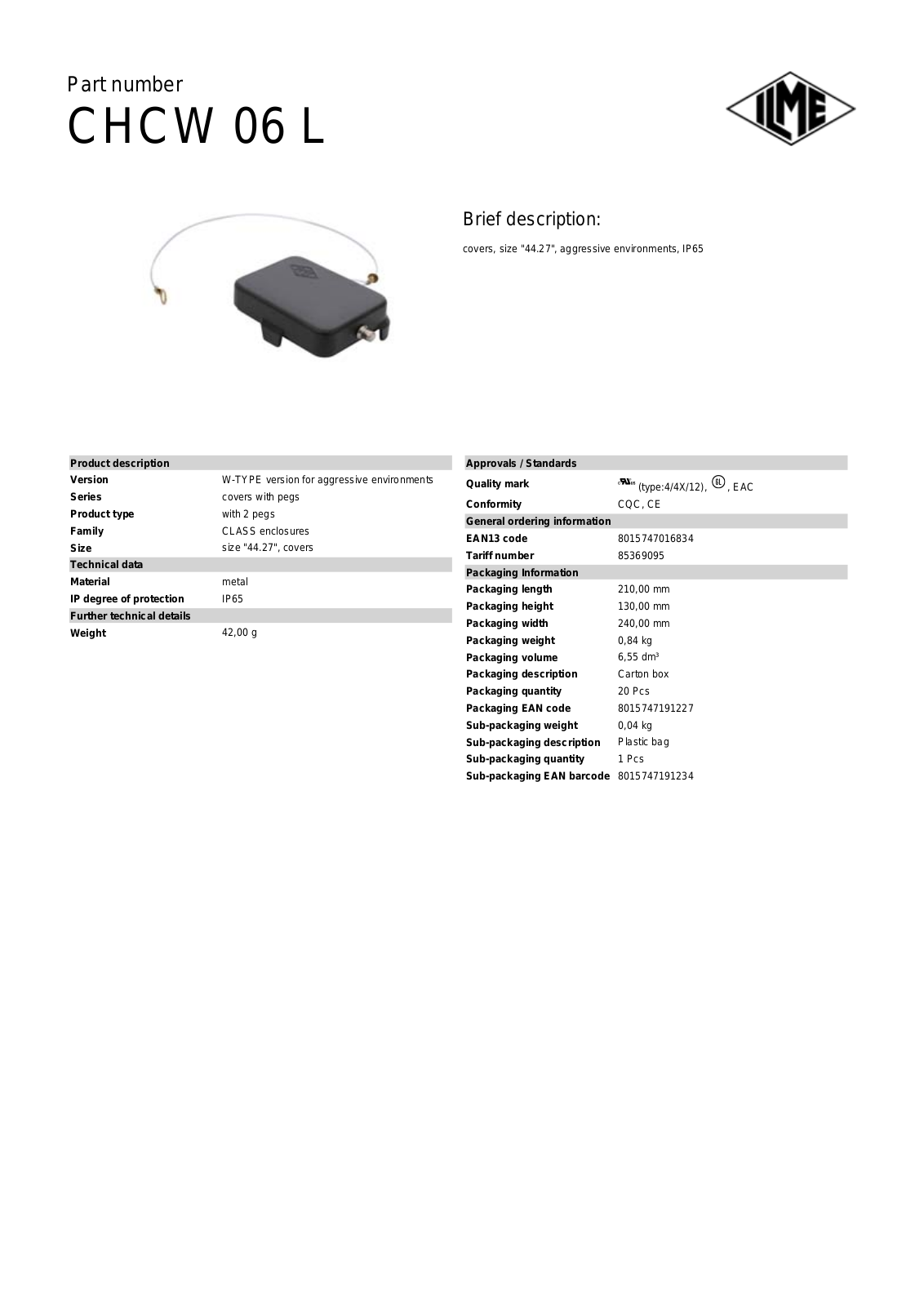 ILME CHCW-06L Data Sheet