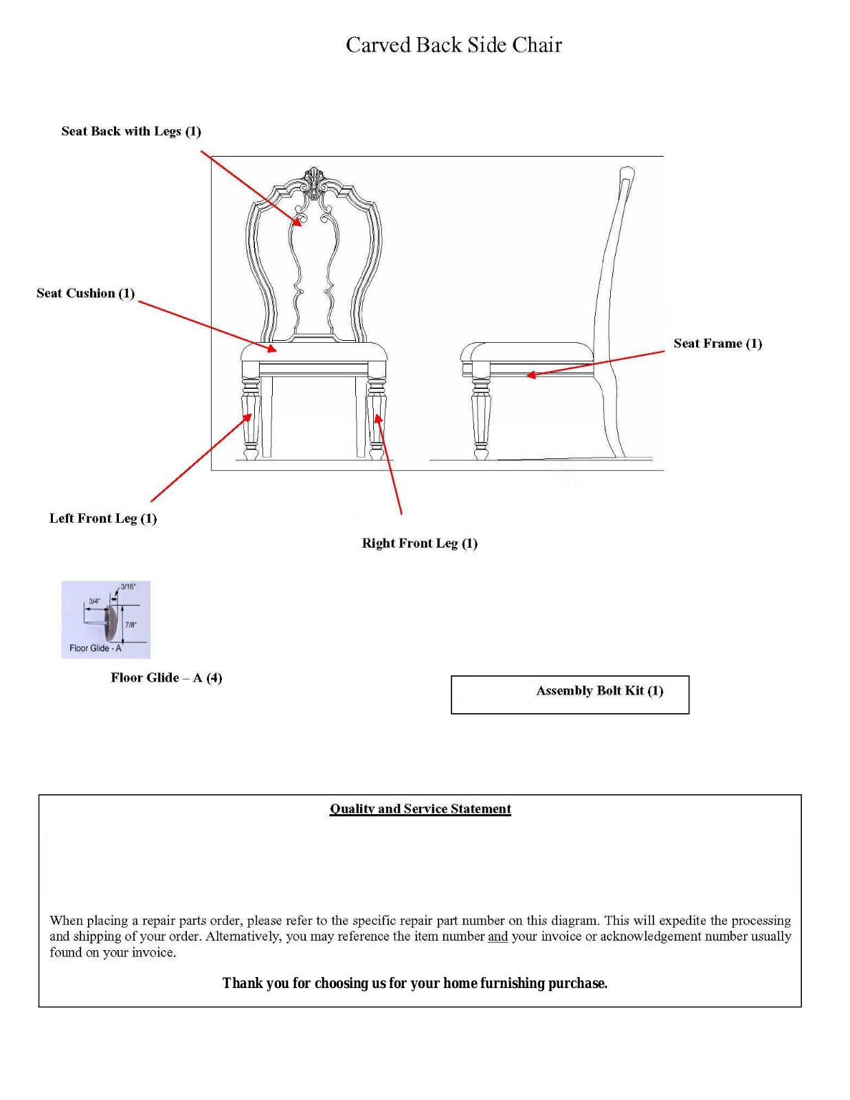 Astoria Grand BLMK9359 Replaceable Parts List - ManualMachine.com