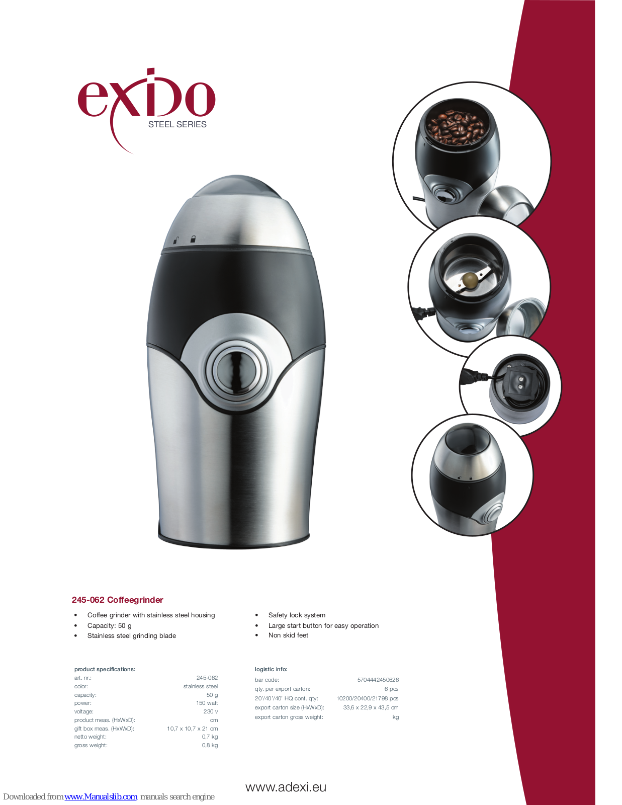 Exido 245-062 Specifications - ManualMachine.com