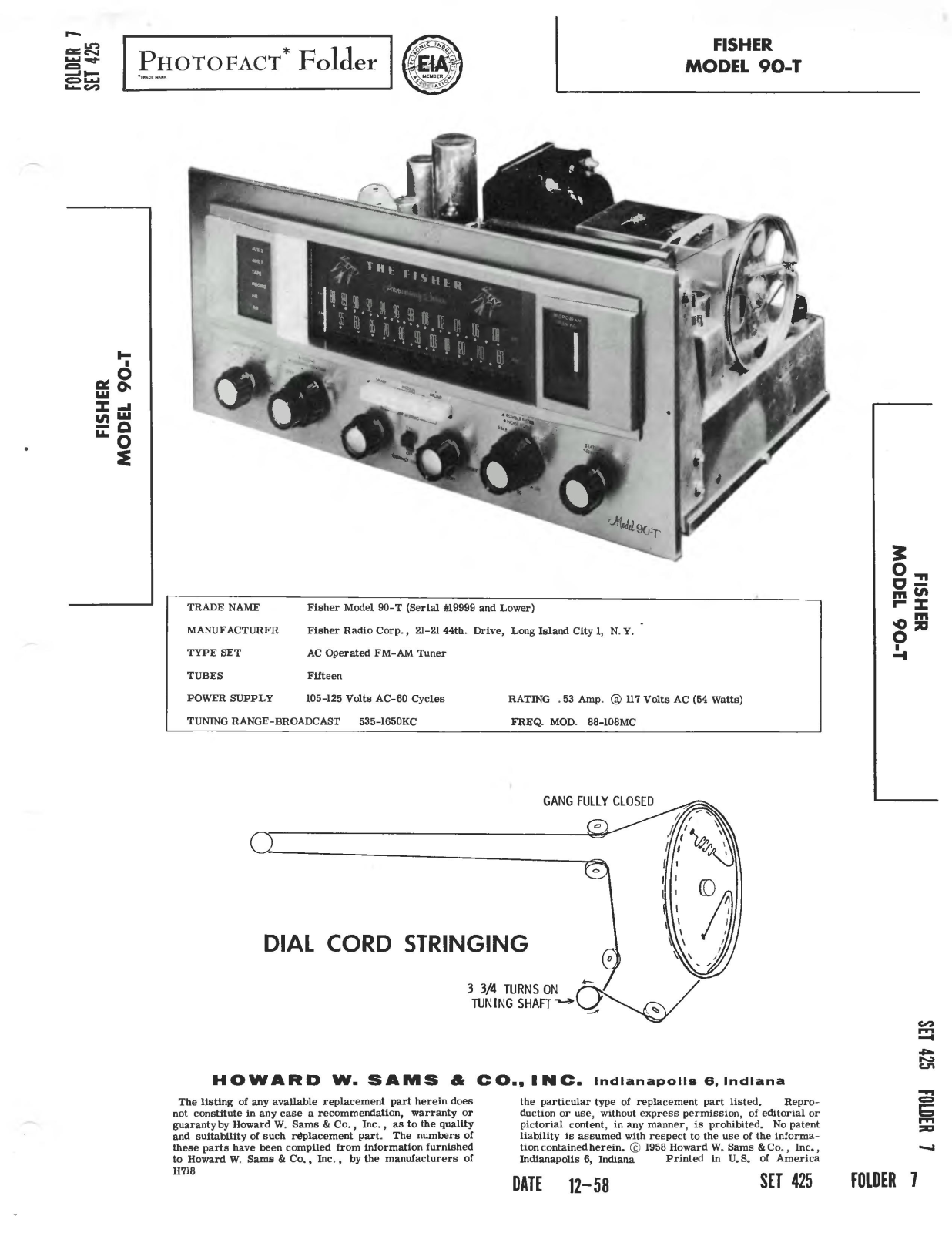 Fisher 90-T Service manual