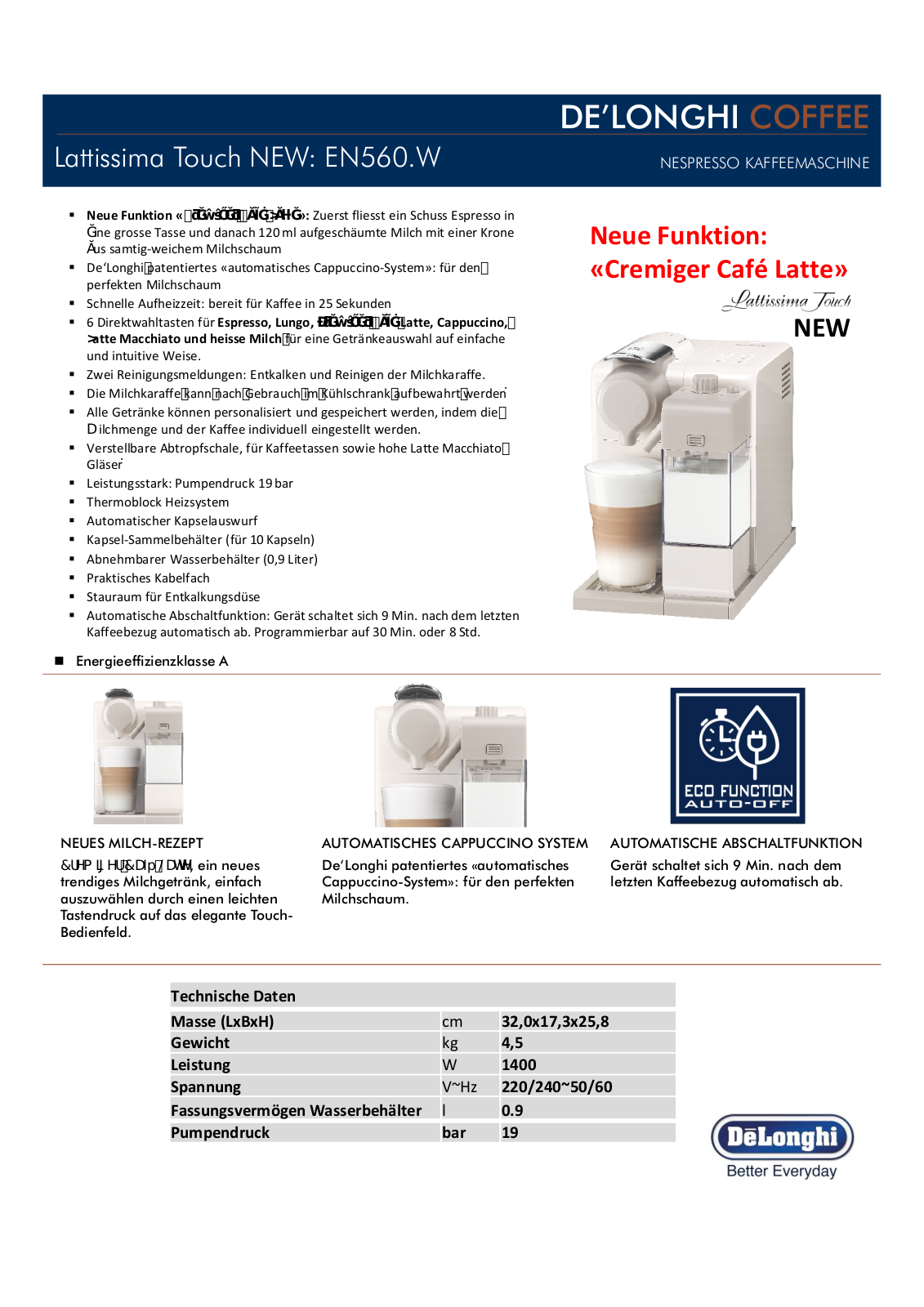 De'Longhi EN560.W Service Manual