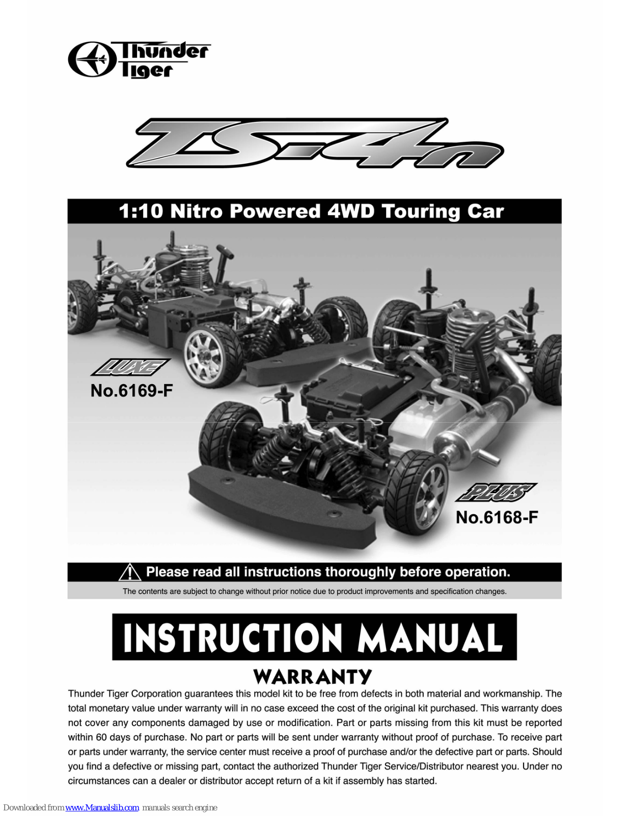 THUNDER TIGER TS-4N Instruction Manual