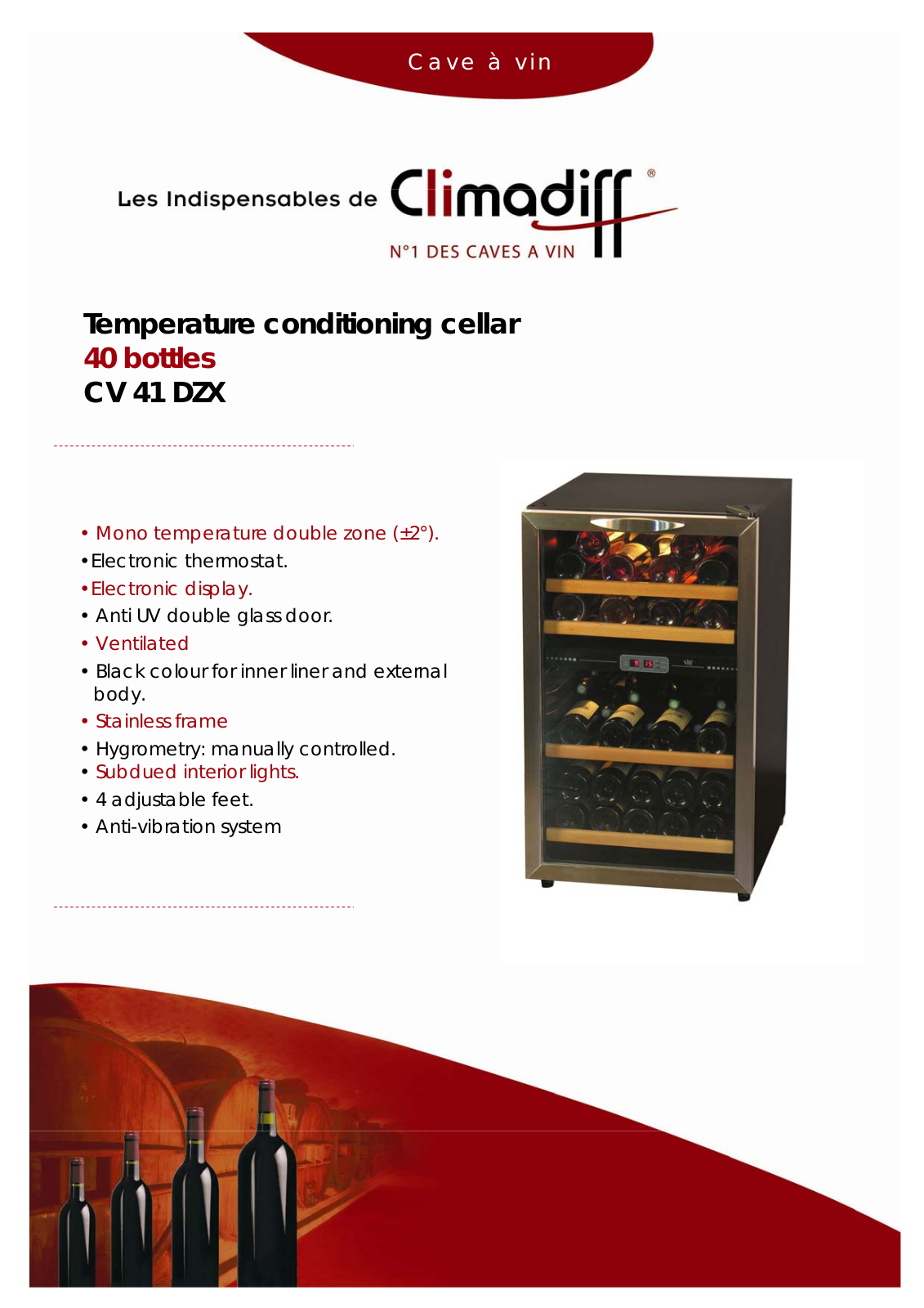 Climadiff CV 41 DZX DATASHEET - ManualMachine.com