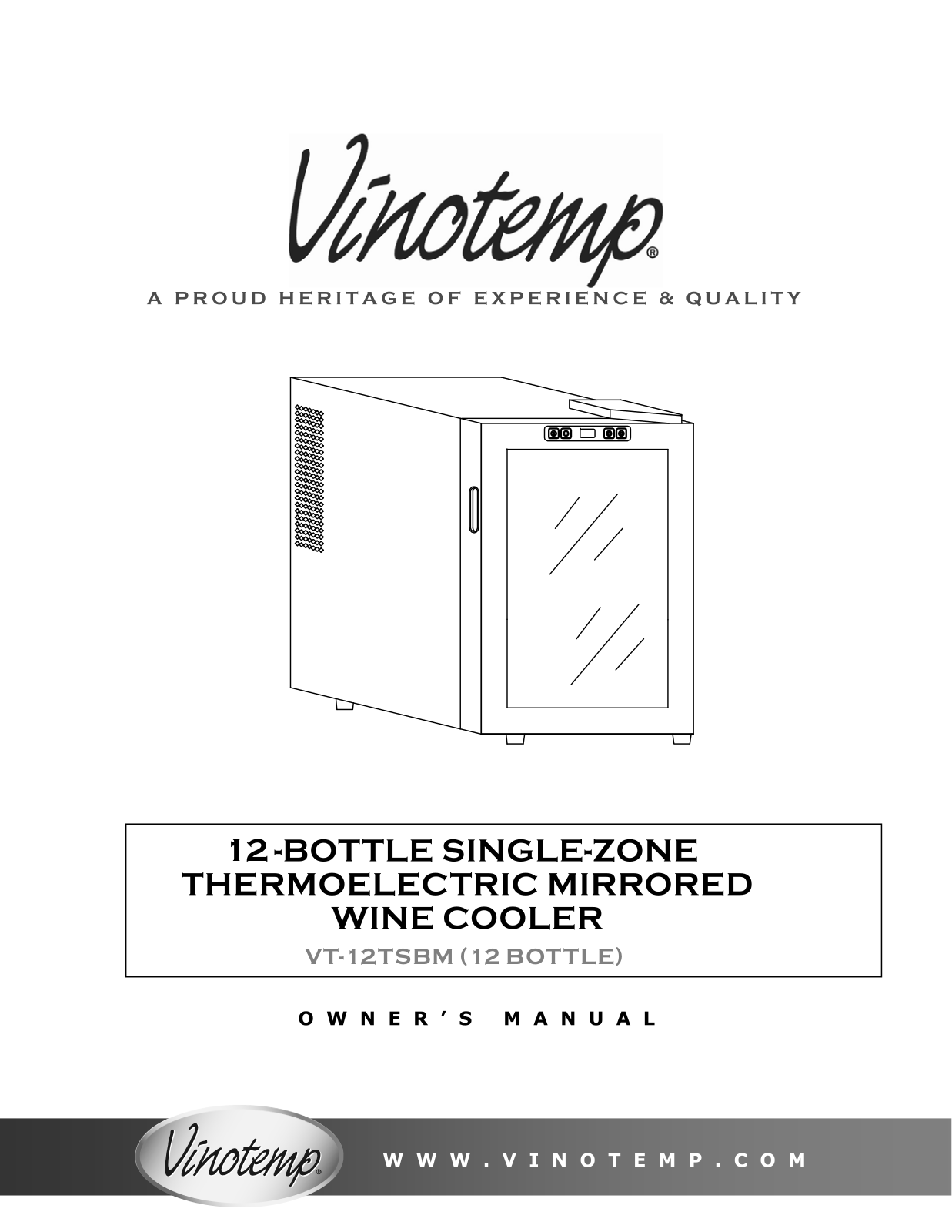 Vinotemp VT12TSBM User Manual