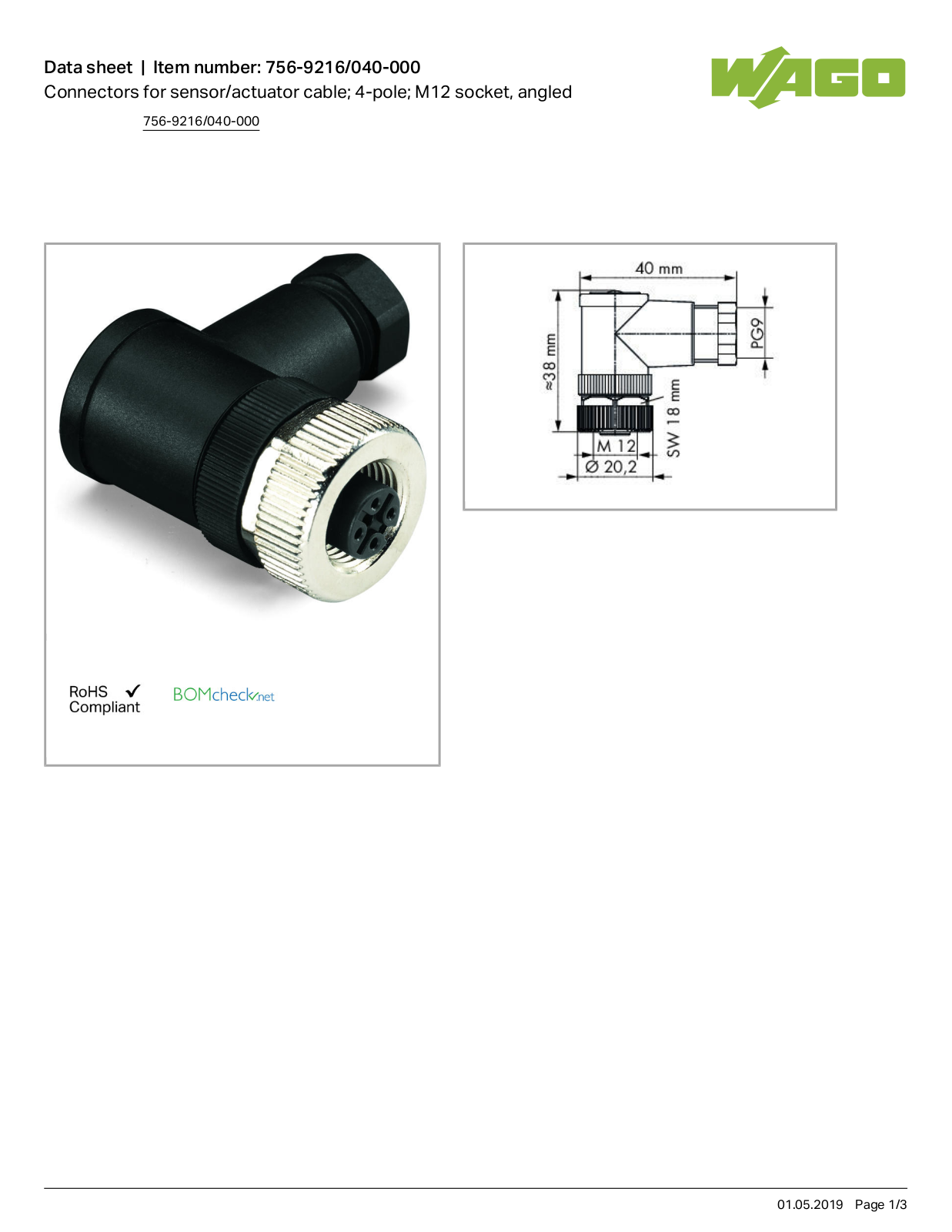 Wago 756-9216/040-000 Data Sheet