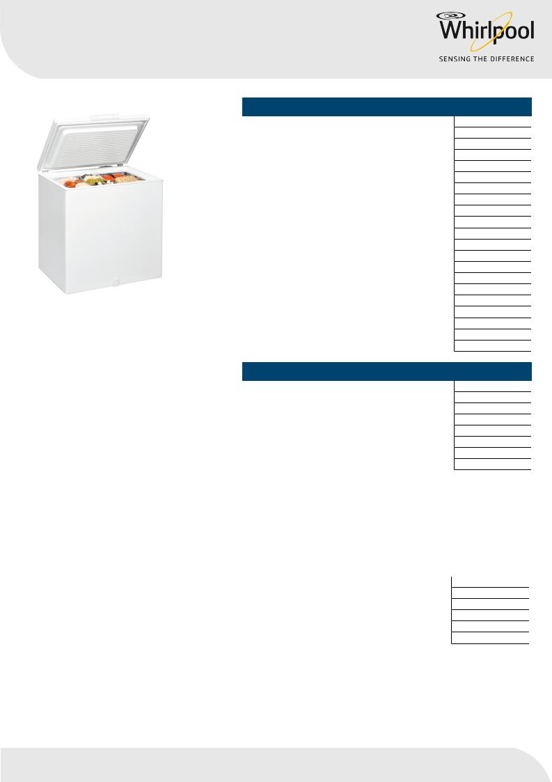 Whirlpool WHS2121 DATASHEET