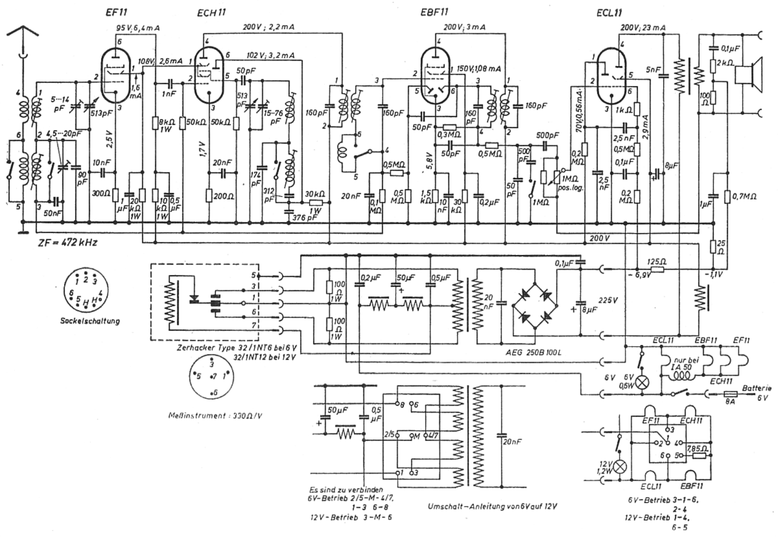 Telefunken Autosuper-IB-50, Autosuper-IA-50 Schematic