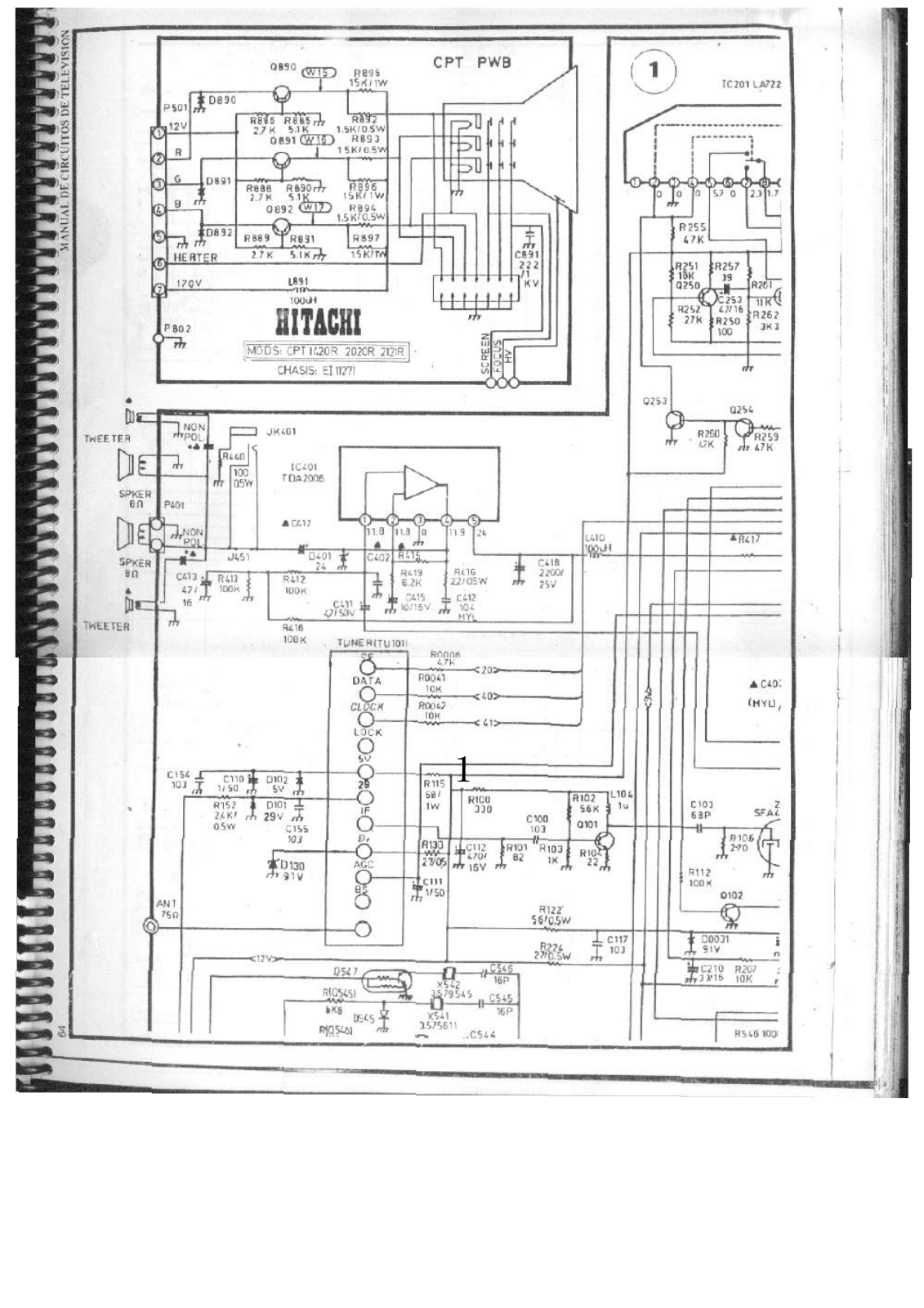 Hitachi CPT-1420R Cirquit Diagram