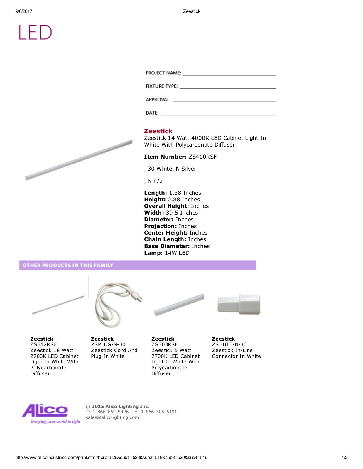 Alico LED1967 Specifications - ManualMachine.com