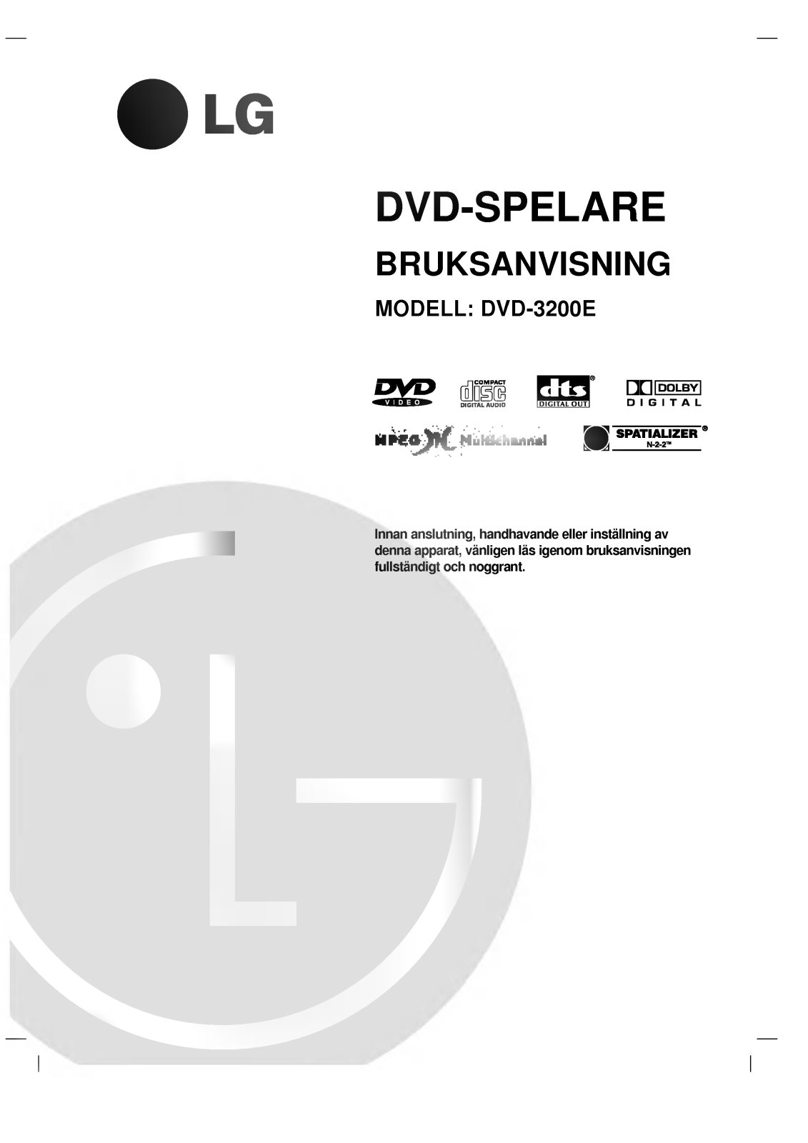 LG ADVD3200EC User manual