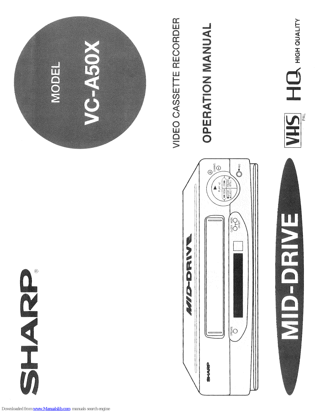 Sharp VC-A50X Operation Manual