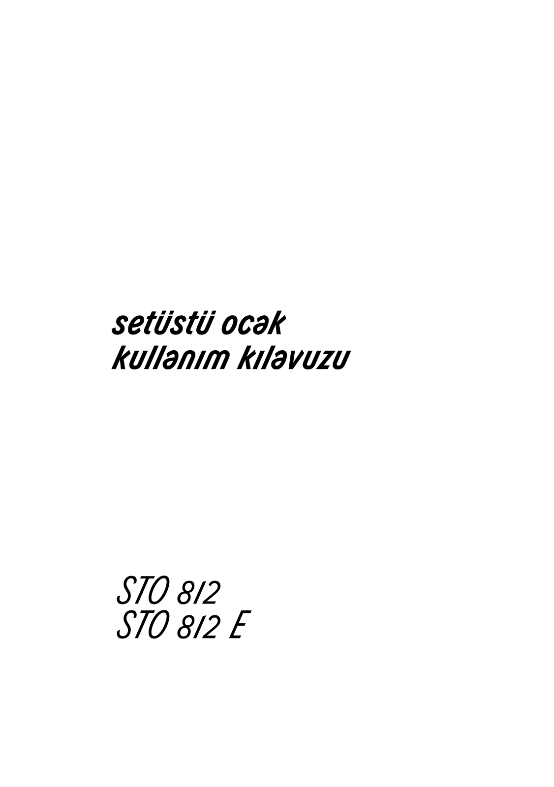 Arçelik STO 812, STO 812 E User manual