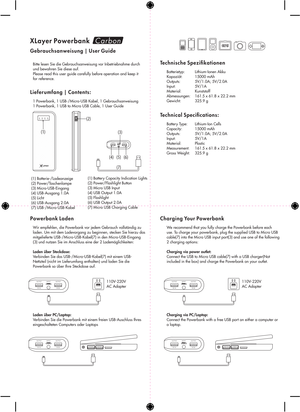 Xlayer Powerbank Carbon User Guide