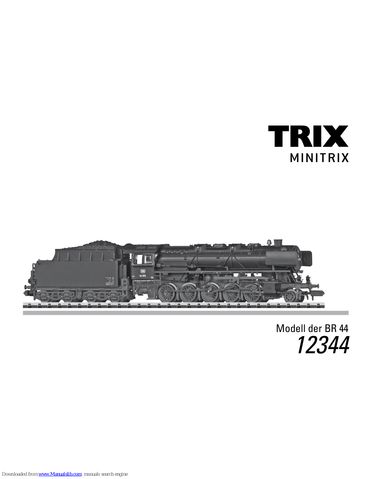 Trix Minitrix BR 44, 12344 Operating Instructions Manual