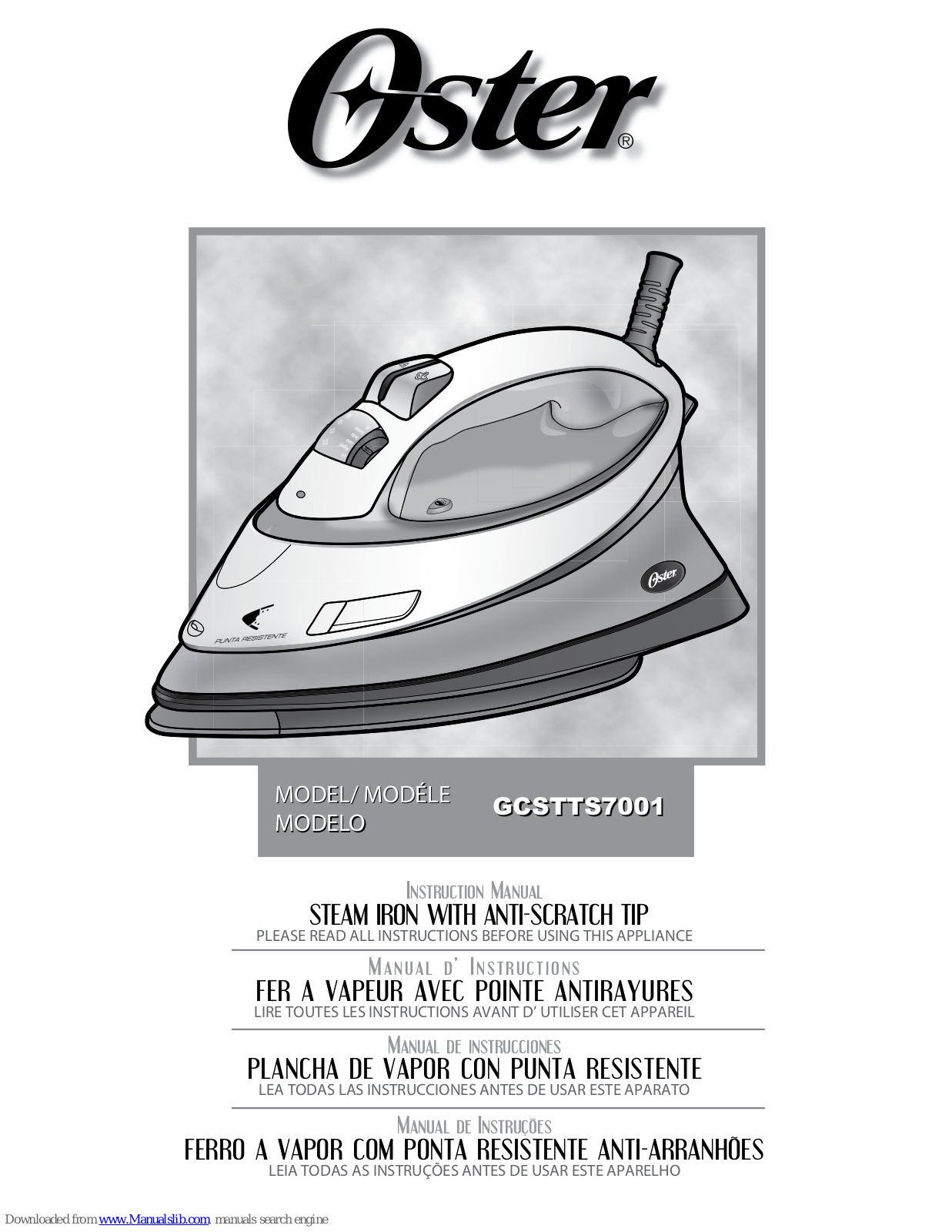 Oster GCSTTS7001 Instruction Manual