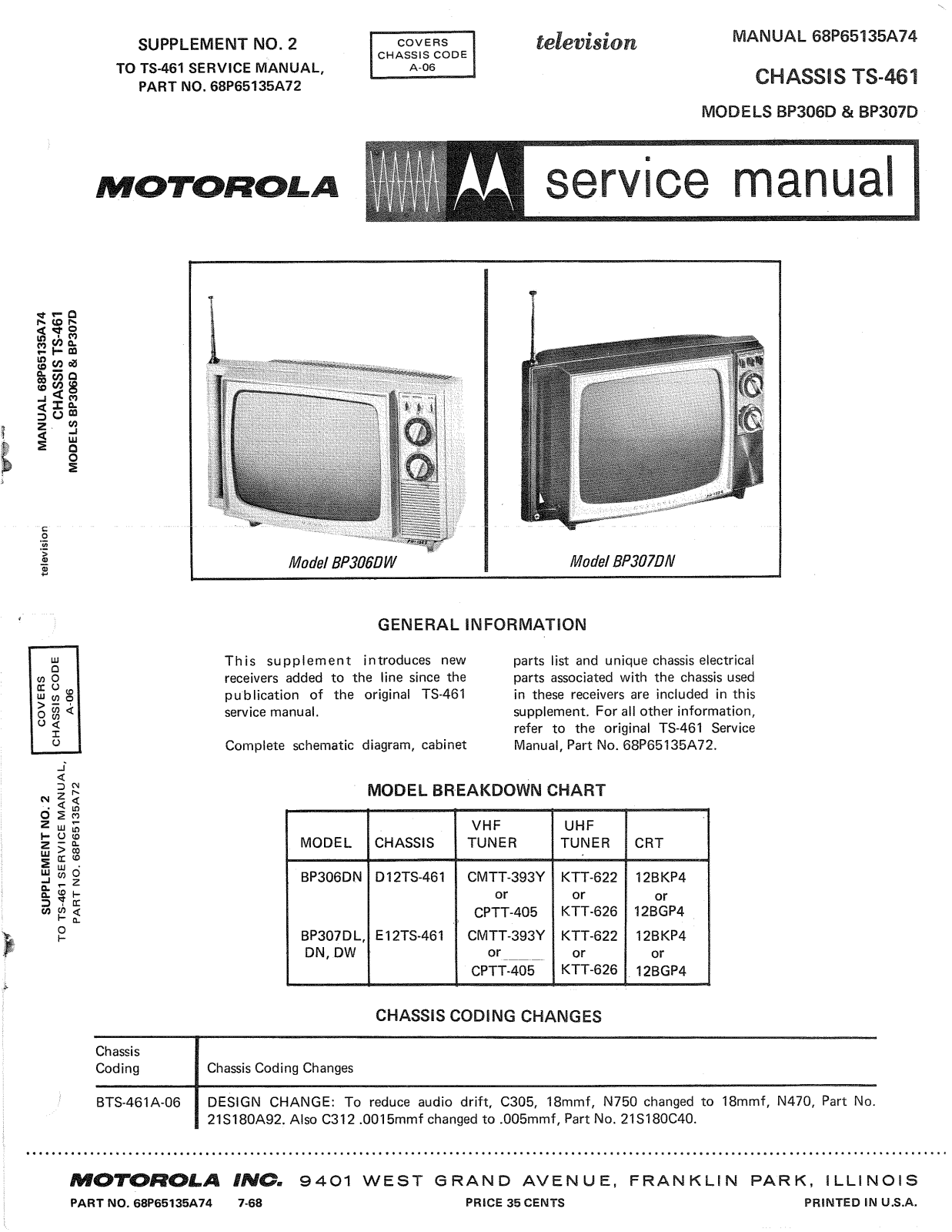 Moth Audio BP-306-D, BP-307-D Service manual