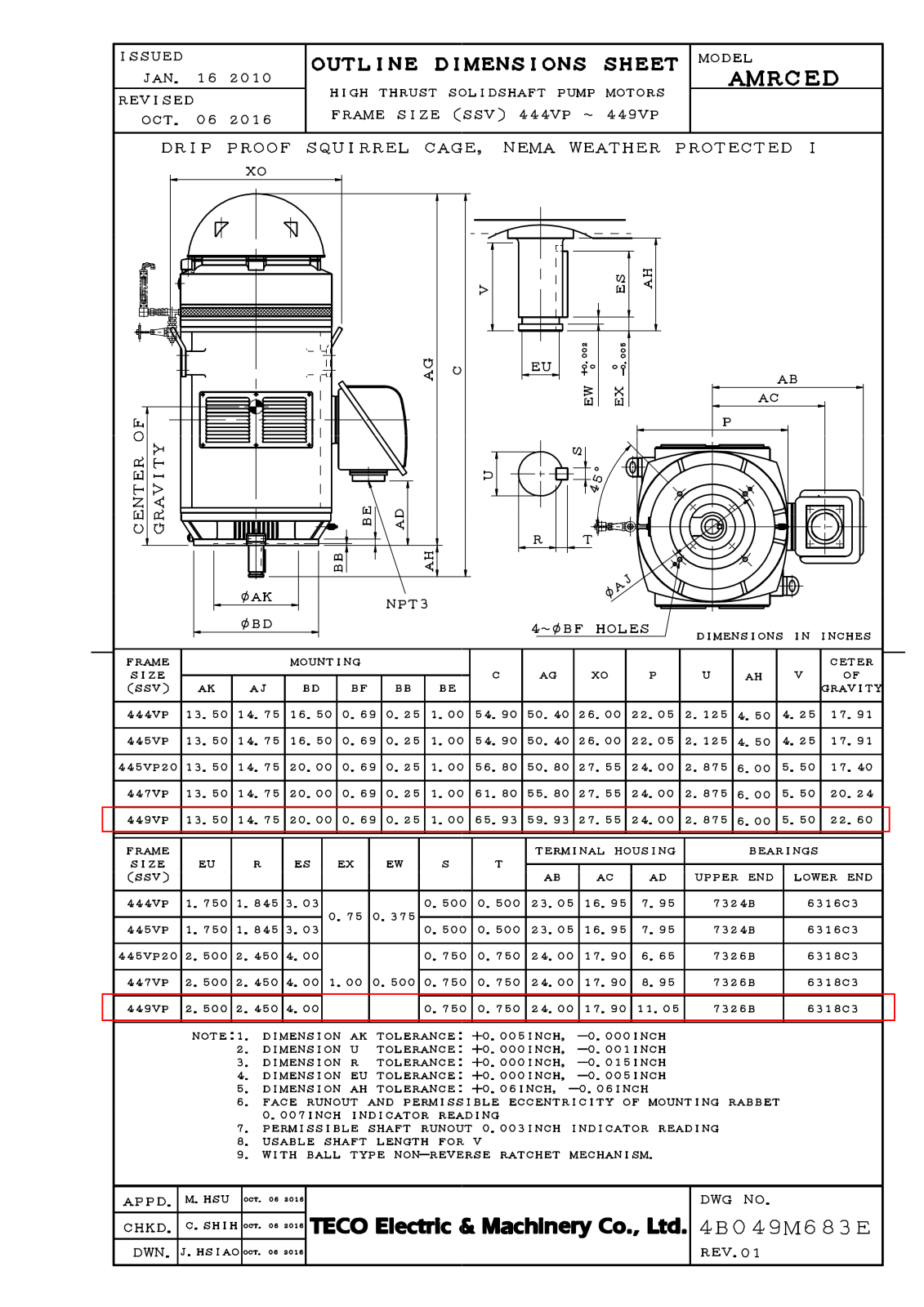 Teco VSP4004 Reference Drawing