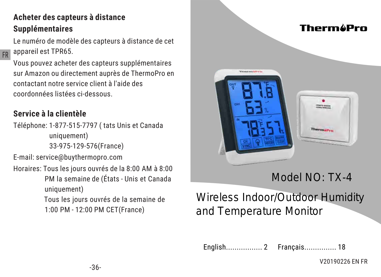 ECARE ELECTRONICS TX 4 User Manual