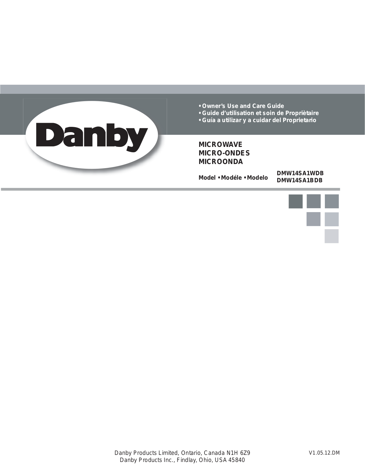 Danby DMW14SA1BDB User Manual