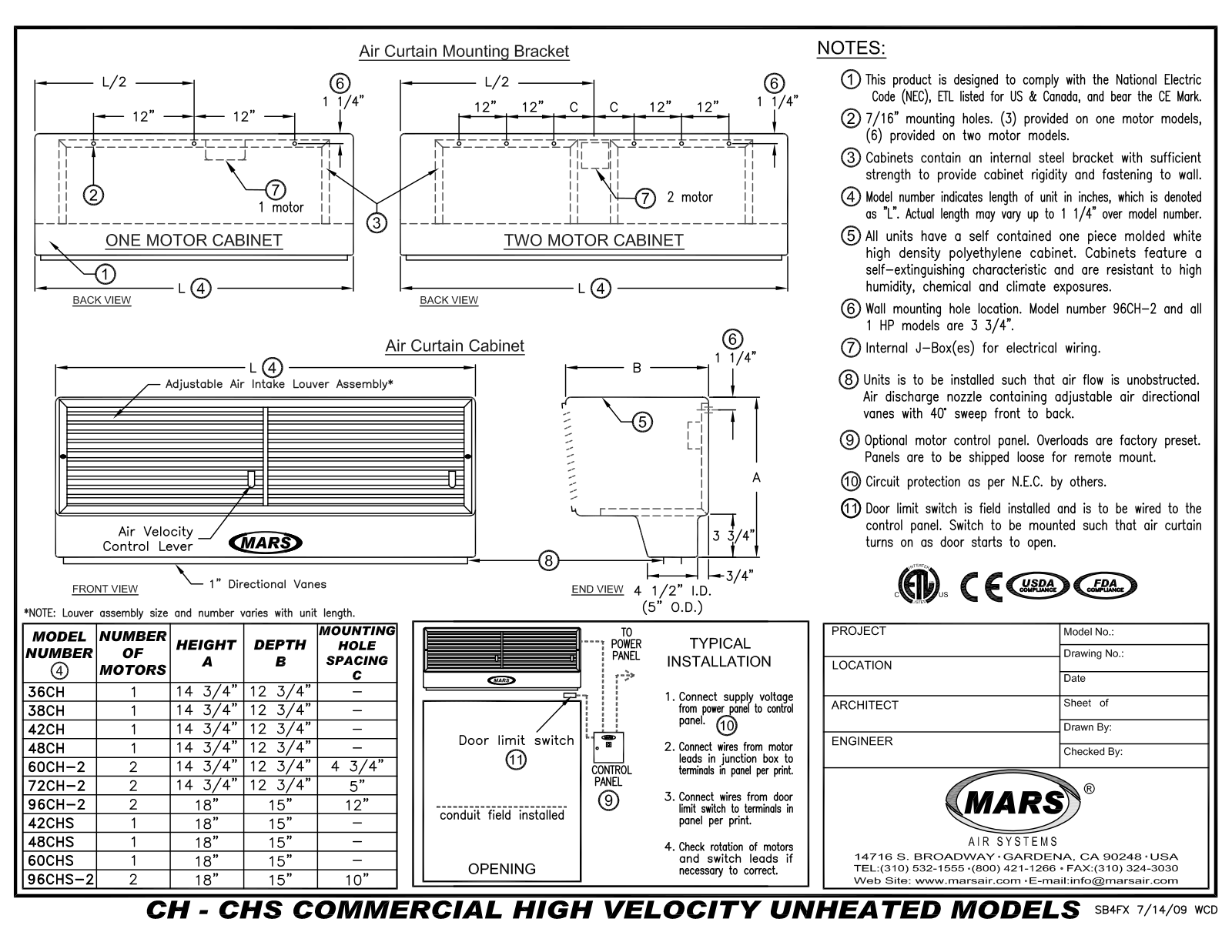 Mars Air 36CH User Manual