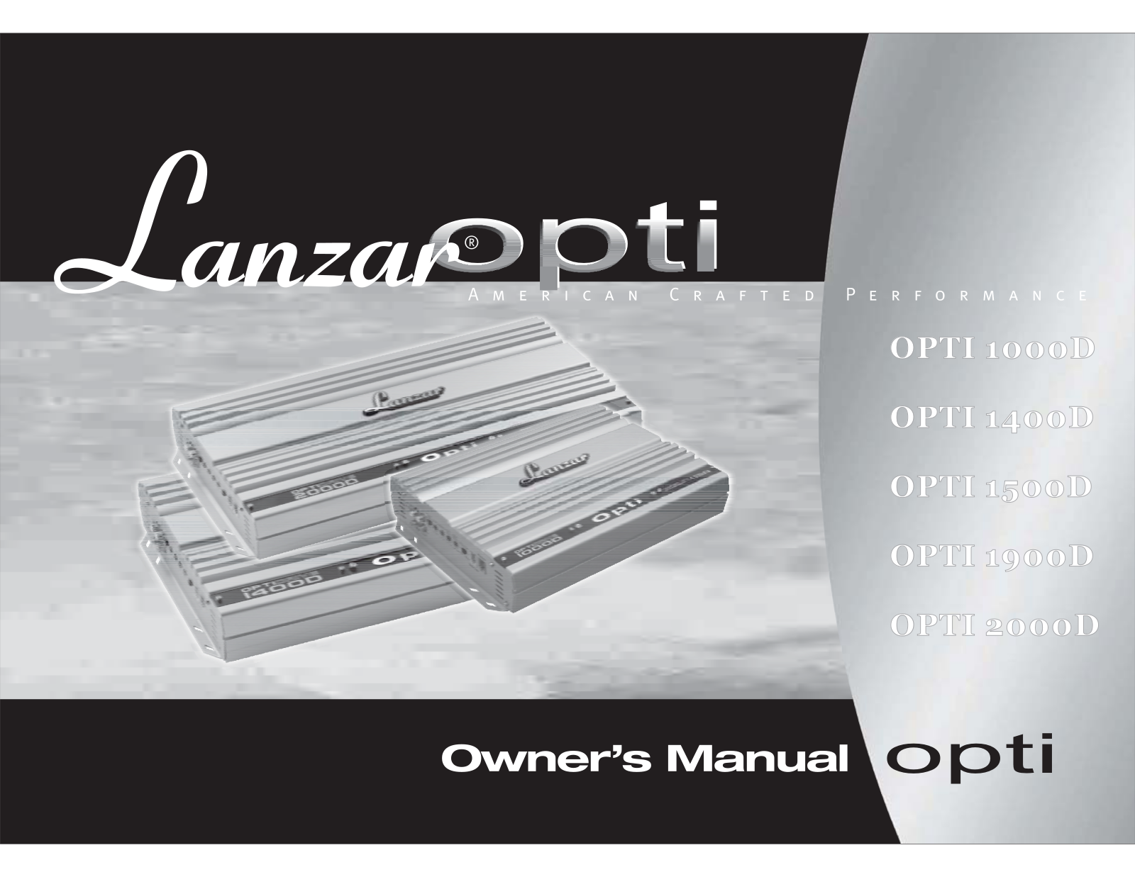 Lanzar OPTI 6000D Owners Manual