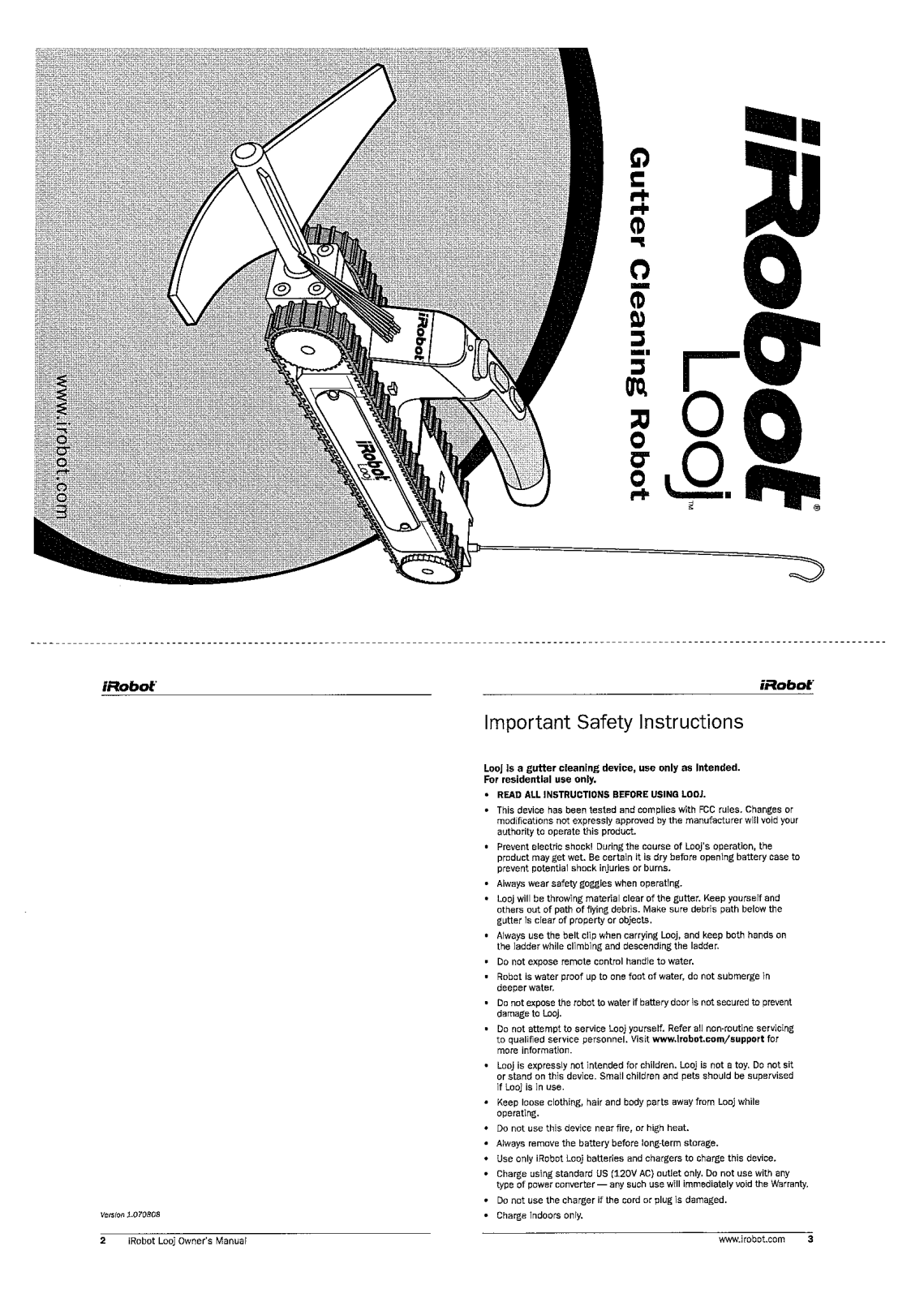 iRobot 89098TX Users Manual