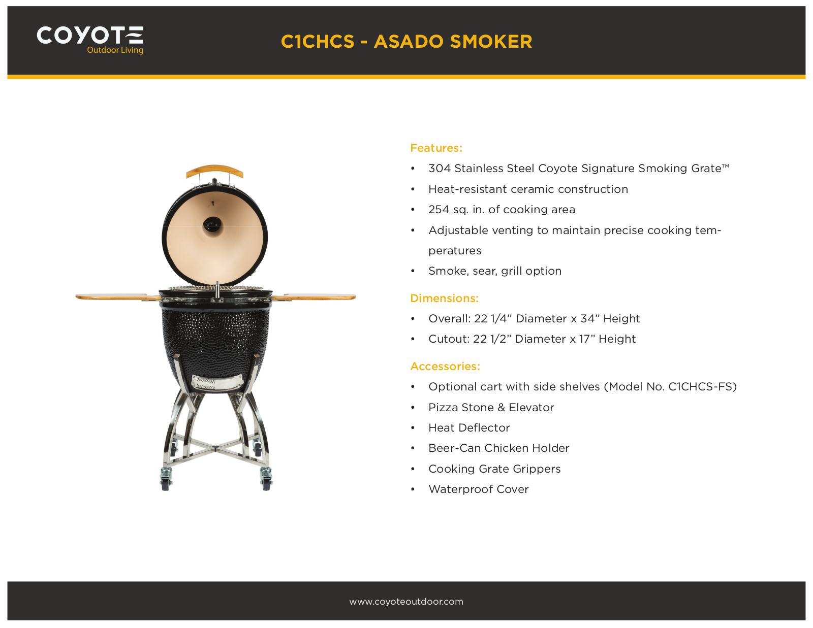 Coyote C1CHCSFS, C1CHCS Specifications