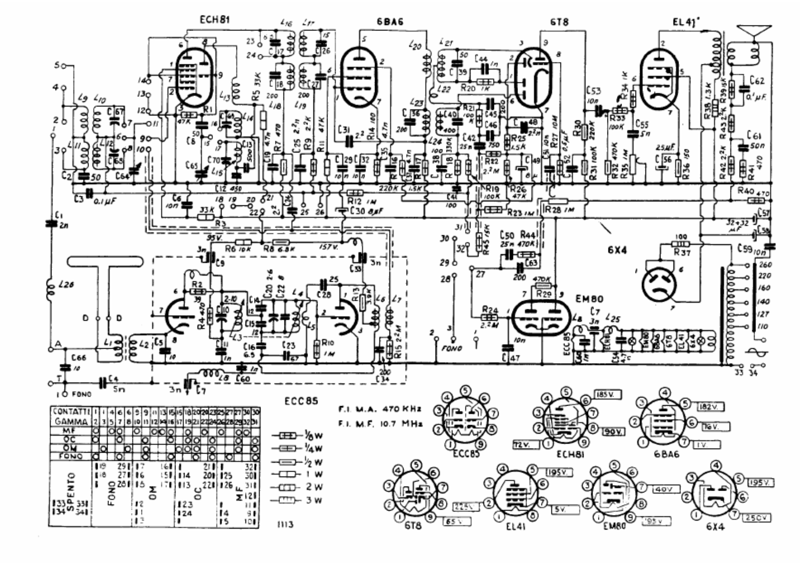 Watt Radio wr470 t schematic